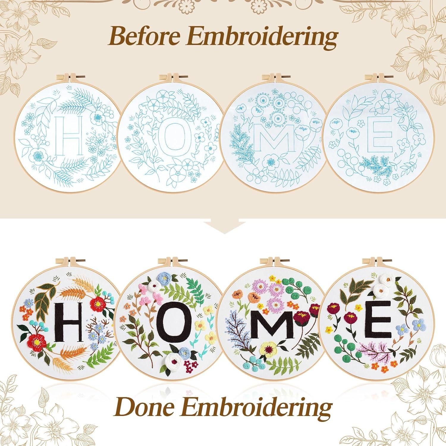 Kit de Bordado a Mano LOMOHOO para Principiantes - Floral