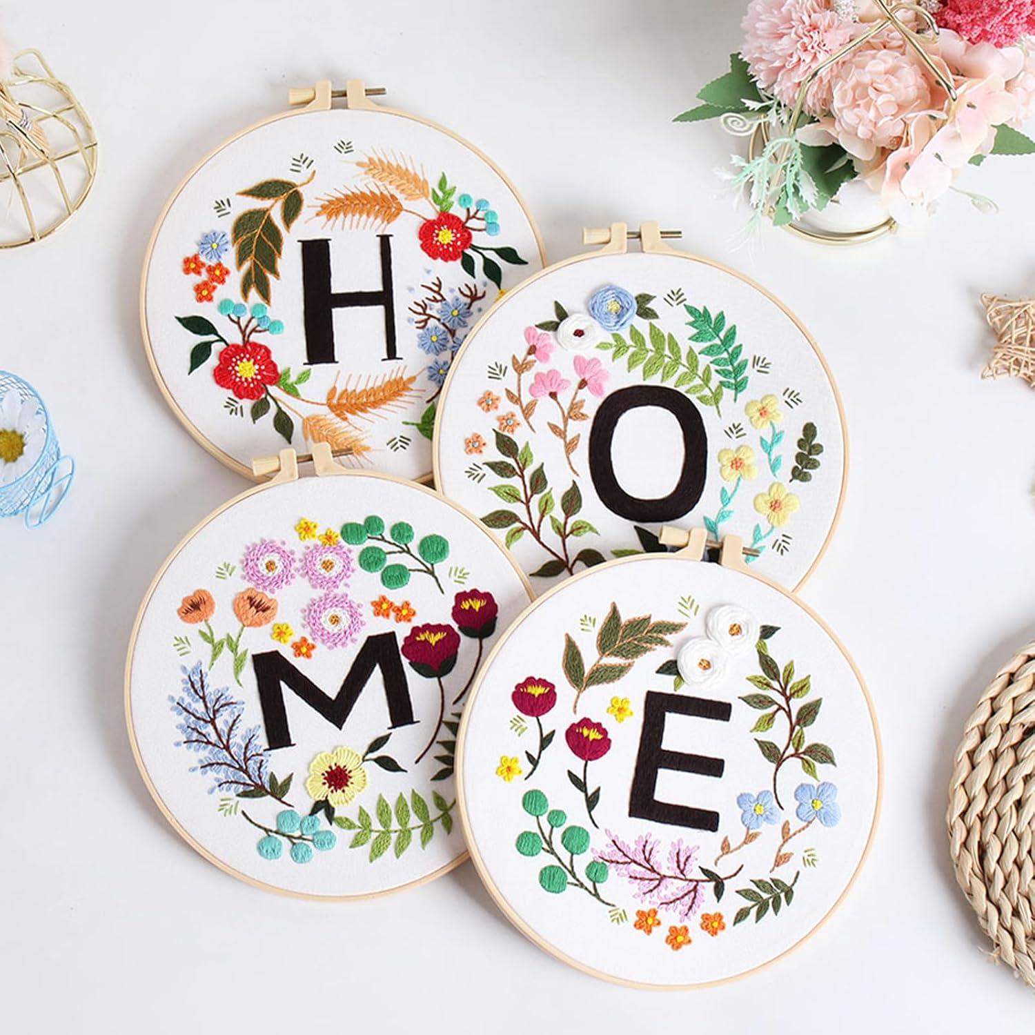 Kit de Bordado a Mano LOMOHOO para Principiantes - Floral