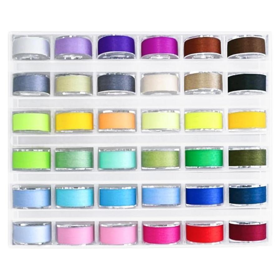 Juego de 36 Bobinas y Hilos de Coser Multicolor QHAJRYYC