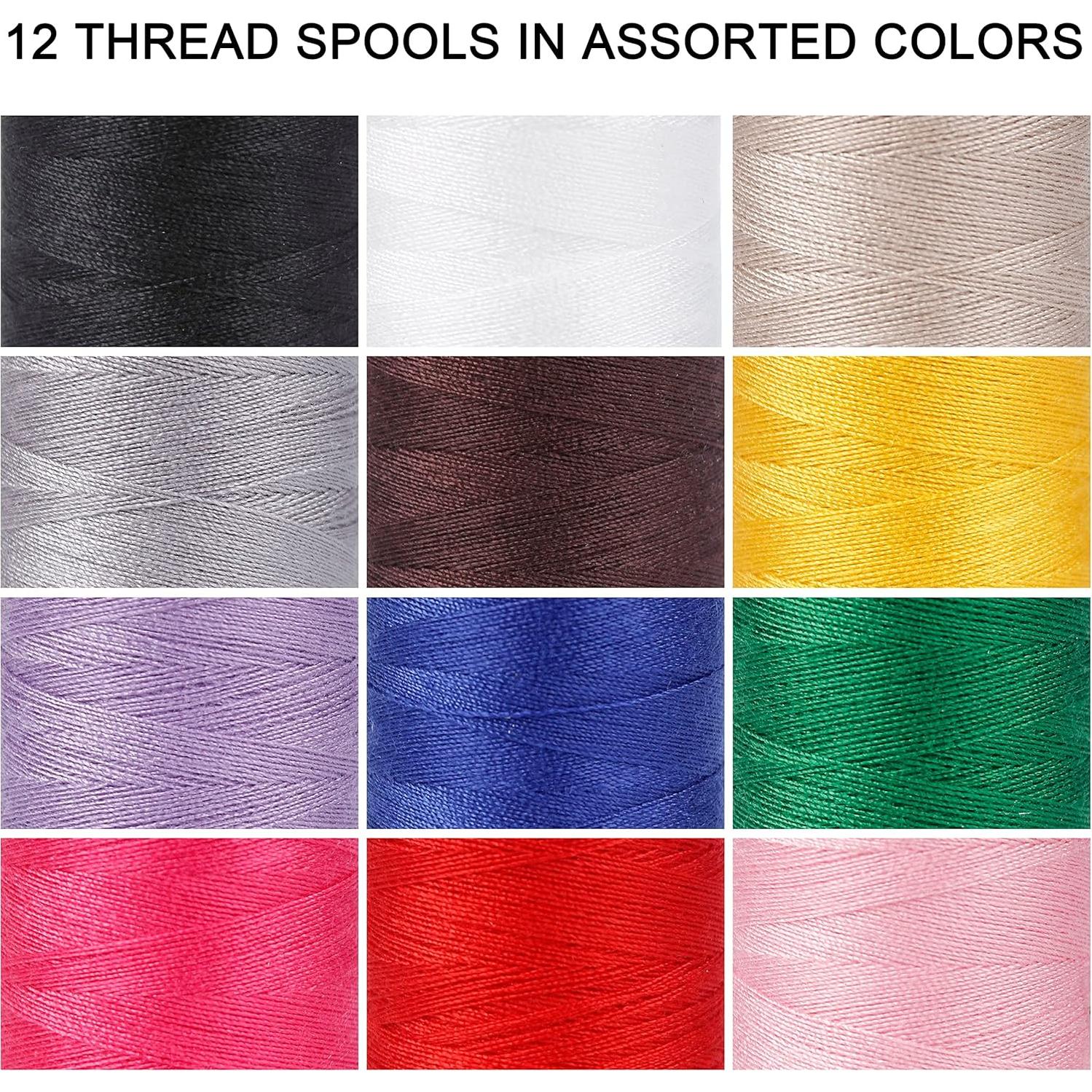 Juego de 12 bobinas de hilo de poliéster Ryalan 350m