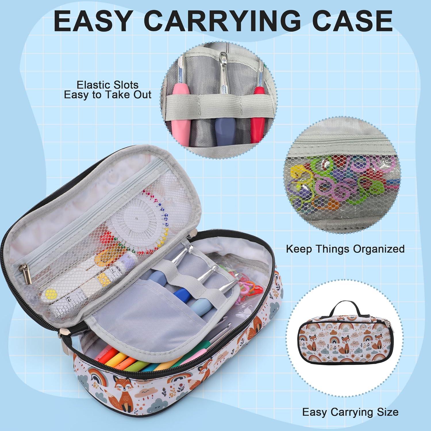 Juego de Ganchillos CrochetBox 13 Tamaños 2mm a 10mm Ergonómicos