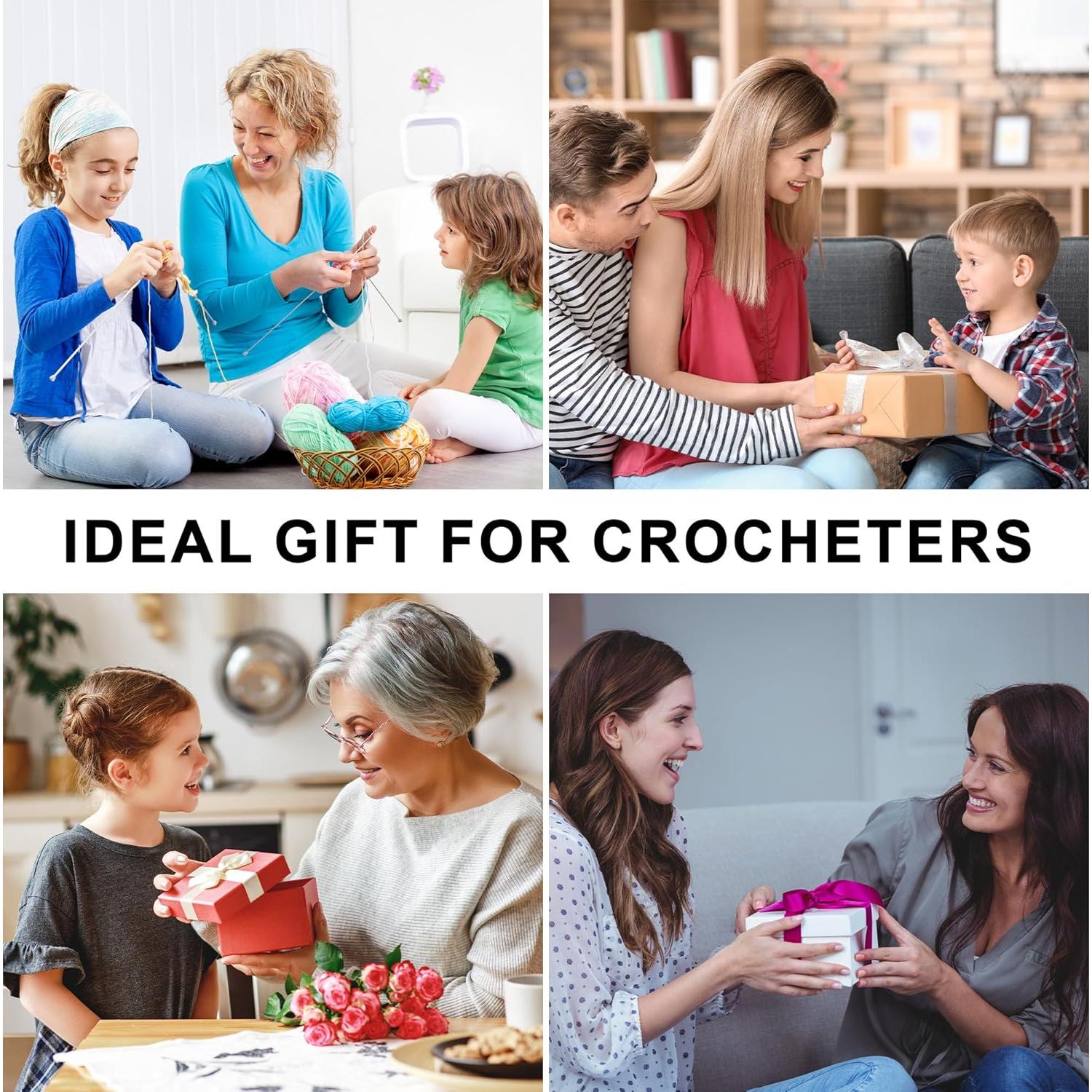 Juego de Ganchillos CrochetBox 13 Tamaños 2mm a 10mm Ergonómicos