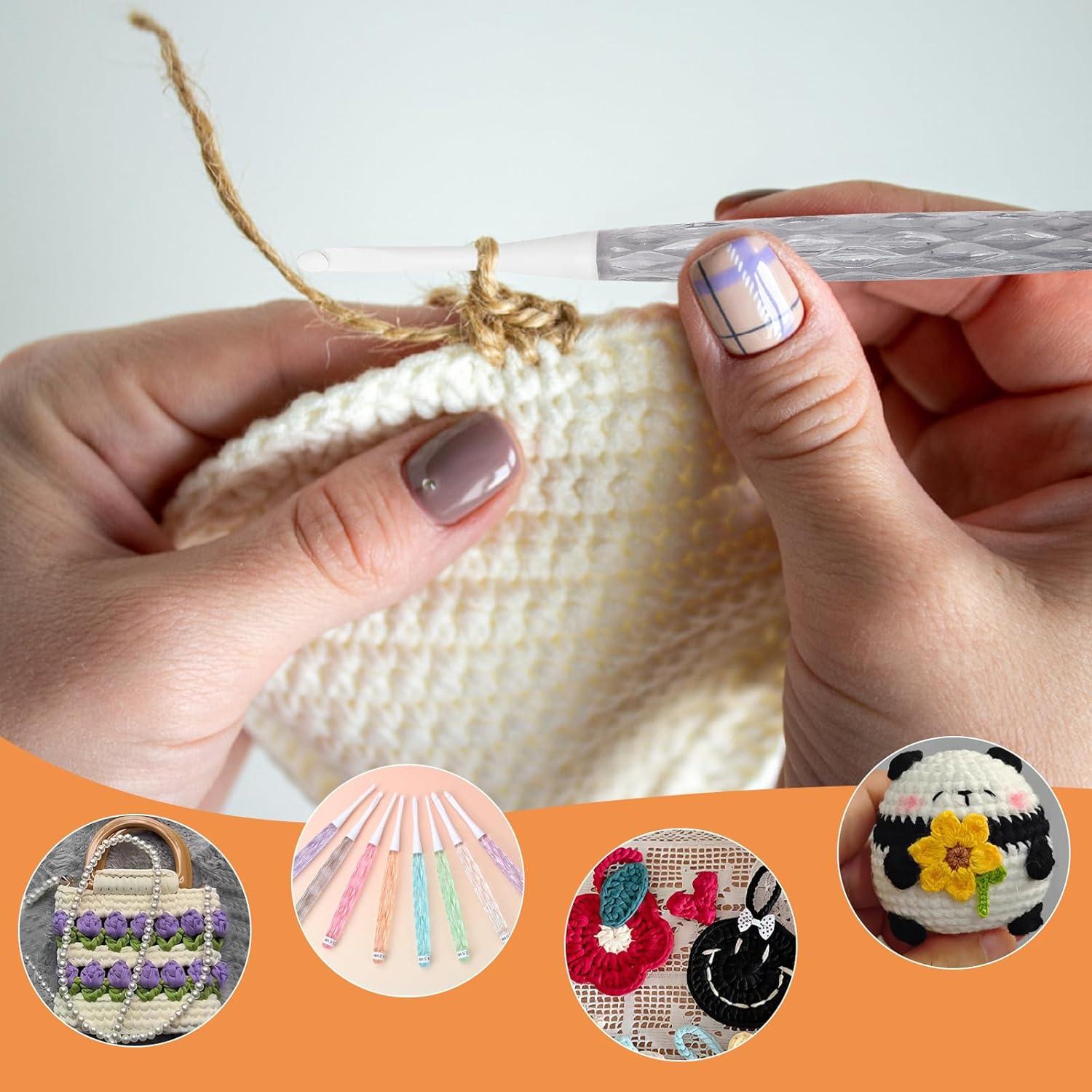 Juego de 8 Ganchos de Crochet Ergonómicos Hongliang 2.5-6mm