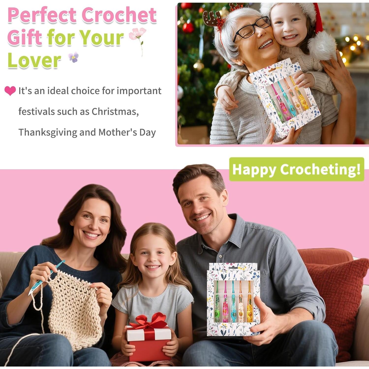 Juego de Ganchillos Coopay 5 PZS Ergonomicos 4-6mm con Estuche