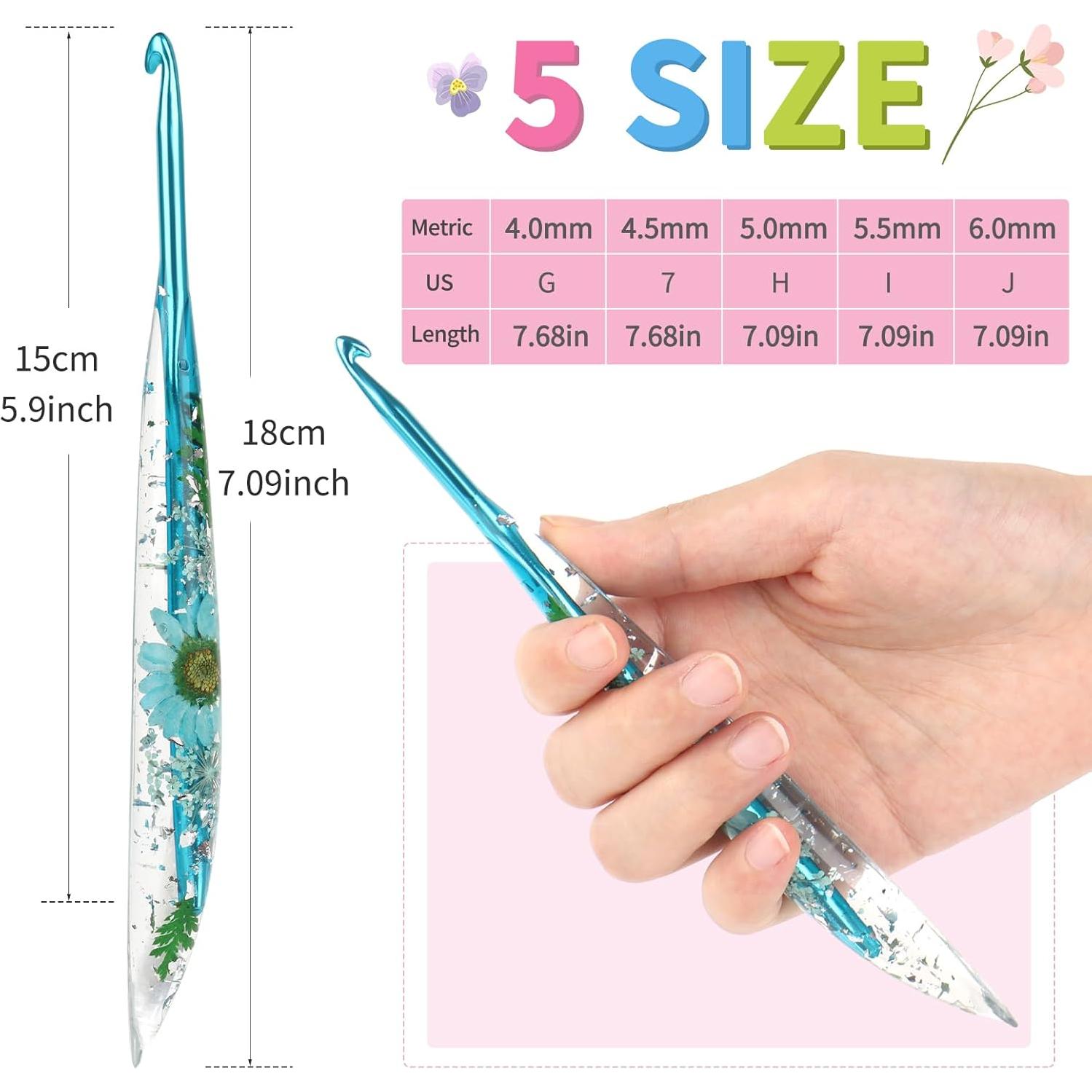 Juego de Ganchillos Coopay 5 PZS Ergonomicos 4-6mm con Estuche