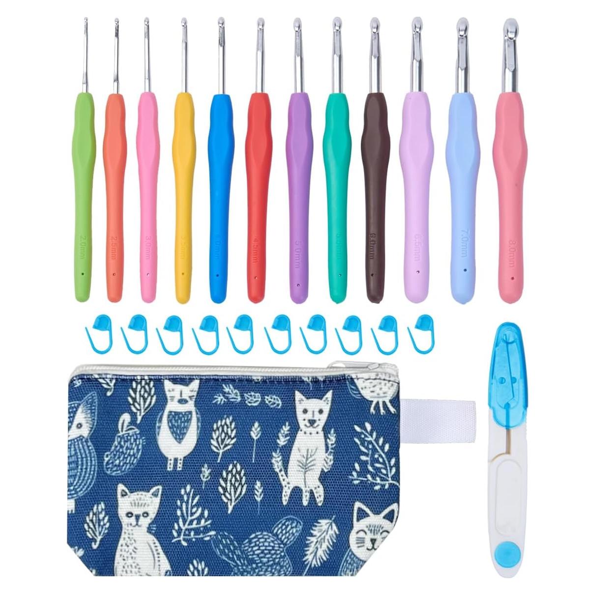 Juego de Ganchillos Ergonómicos LeCorner 12 Tamaños 2mm-8mm