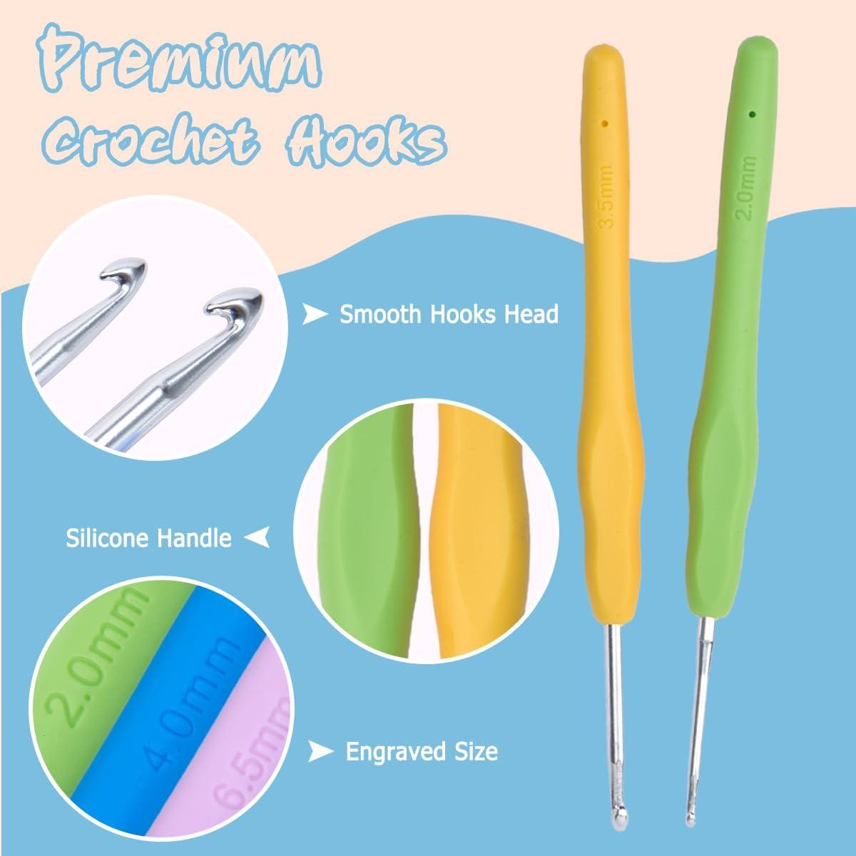 Juego de Ganchillos Ergonómicos LeCorner 12 Tamaños 2mm-8mm