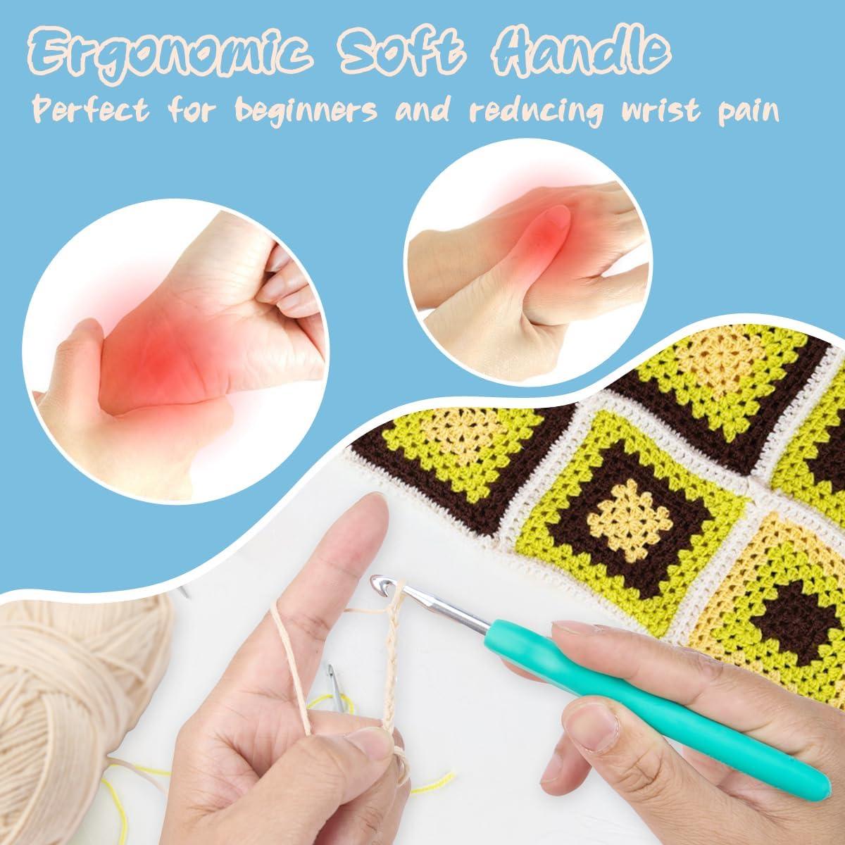 Juego de Ganchillos Ergonómicos LeCorner 12 Tamaños 2mm-8mm