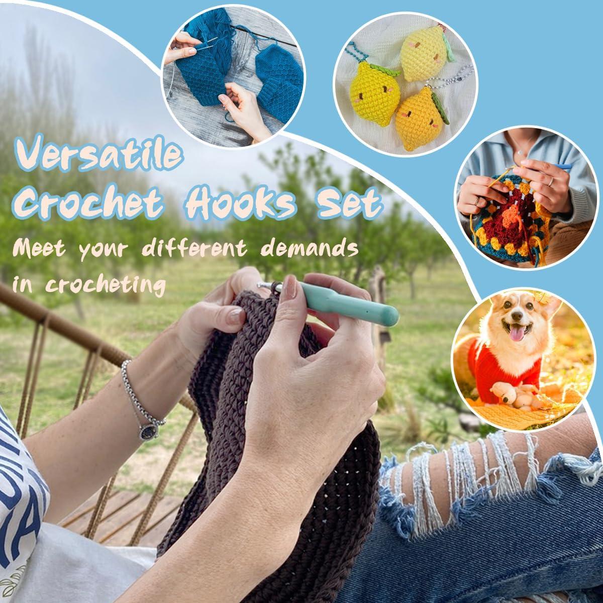 Juego de Ganchillos Ergonómicos LeCorner 12 Tamaños 2mm-8mm