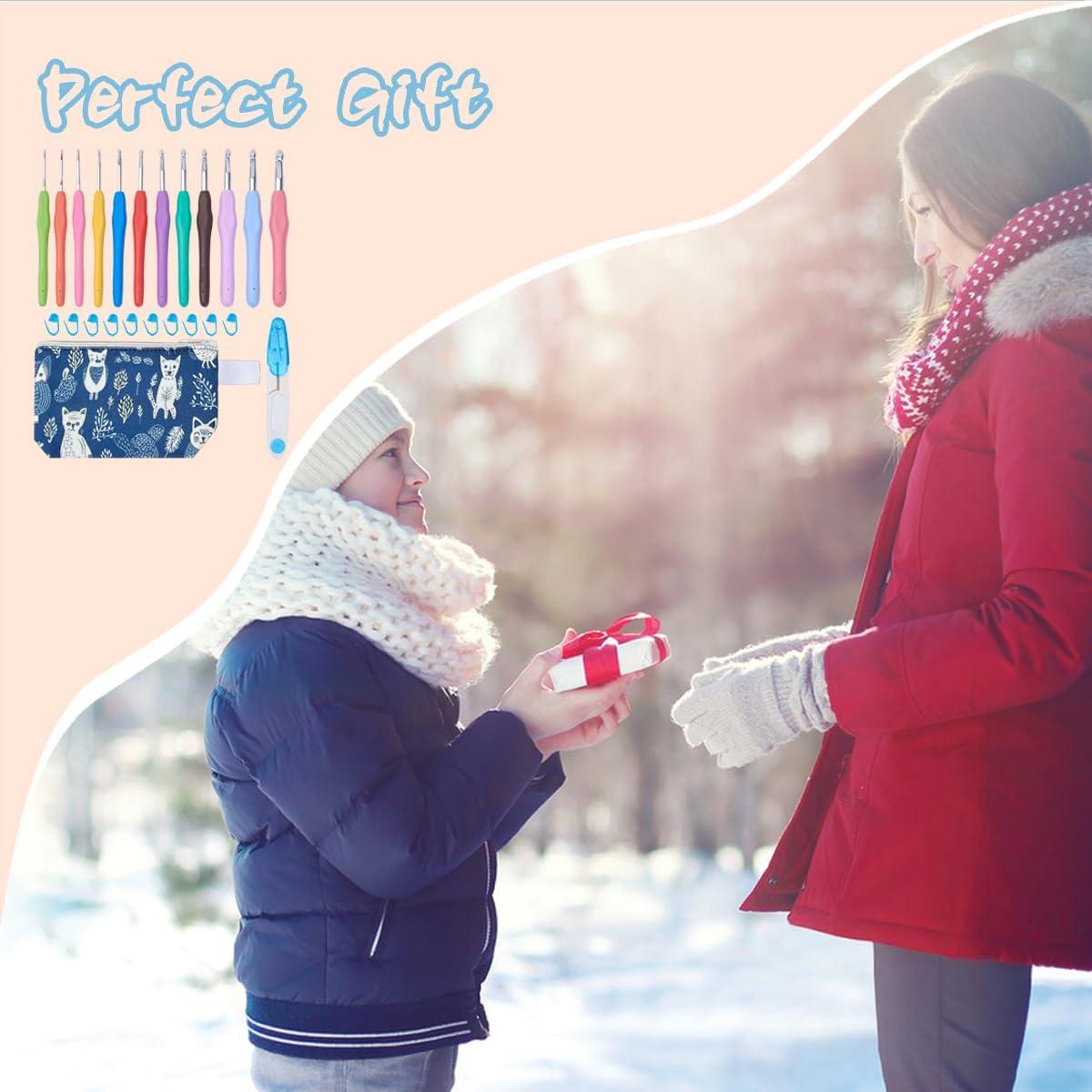 Juego de Ganchillos Ergonómicos LeCorner 12 Tamaños 2mm-8mm