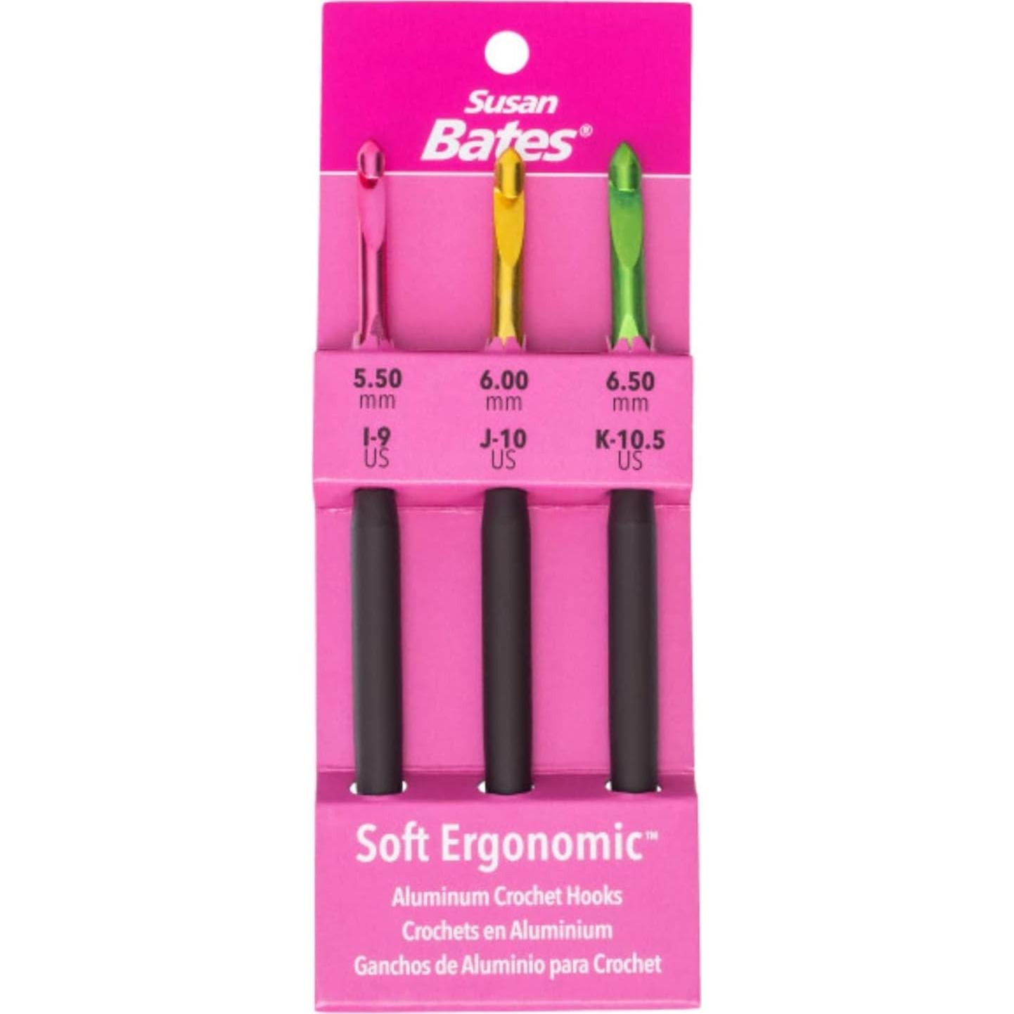 Conjunto de Ganchos de Crochet Ergonómicos Susan Bates 5.5-6.5mm