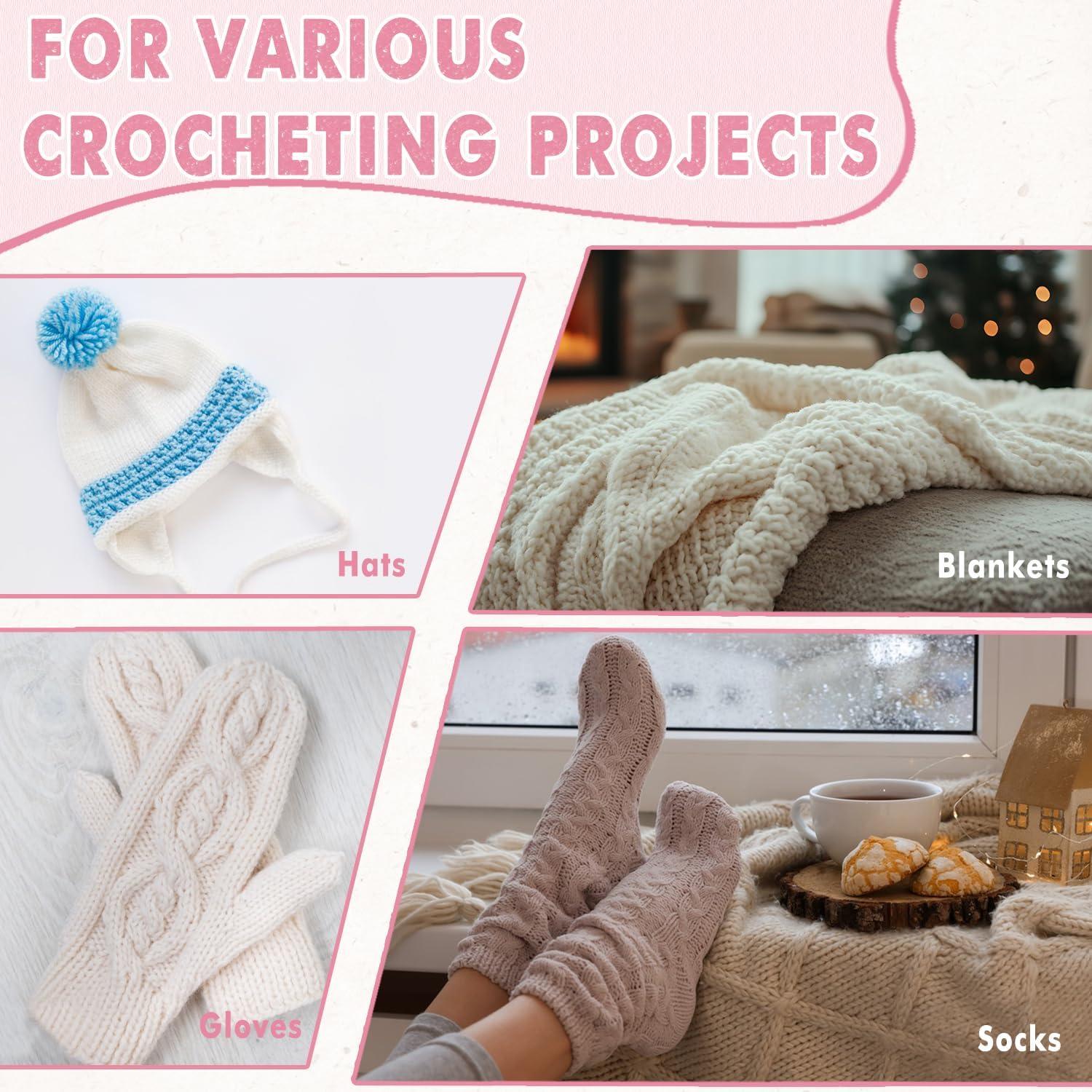 Set de Ganchos de Crochet TOGETRUE 12 Tamaños 2.0-8.0mm