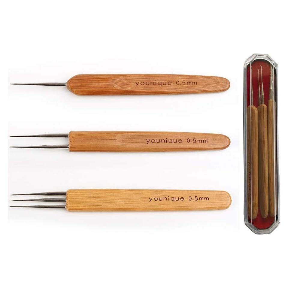 Ganchos de Dreadlocks de Crochet ZQIAN 0.5mm - Set de 3