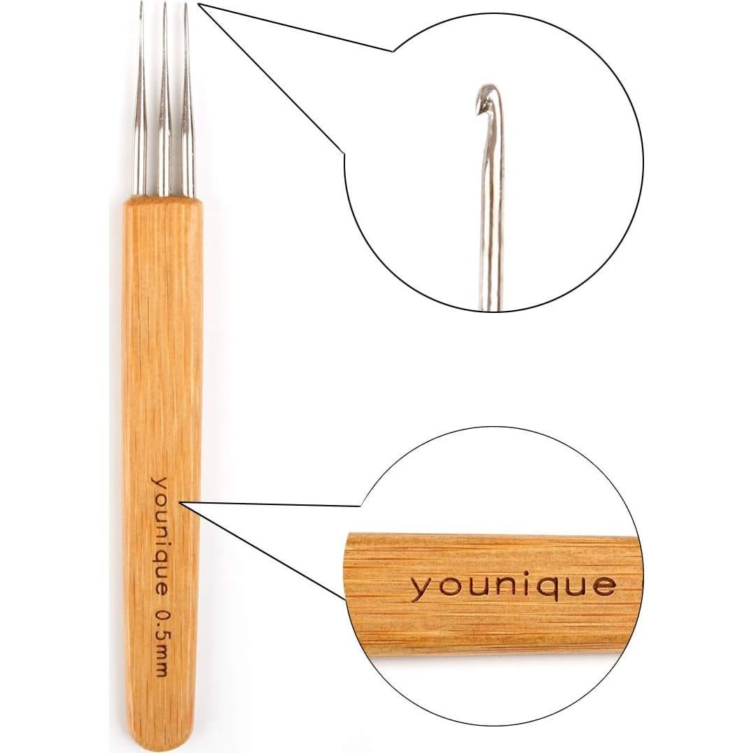 Ganchos de Dreadlocks de Crochet ZQIAN 0.5mm - Set de 3