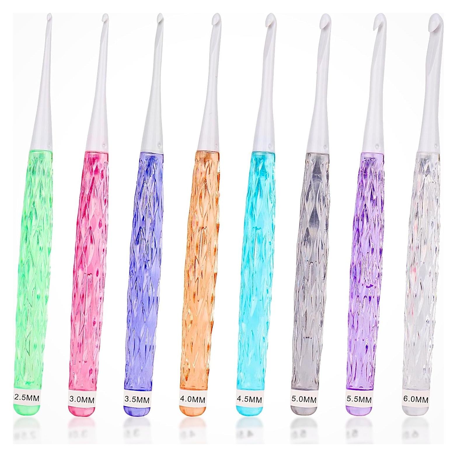 Juego de 8 Ganchos de Crochet Reessy 2.5-6mm Ergonómicos