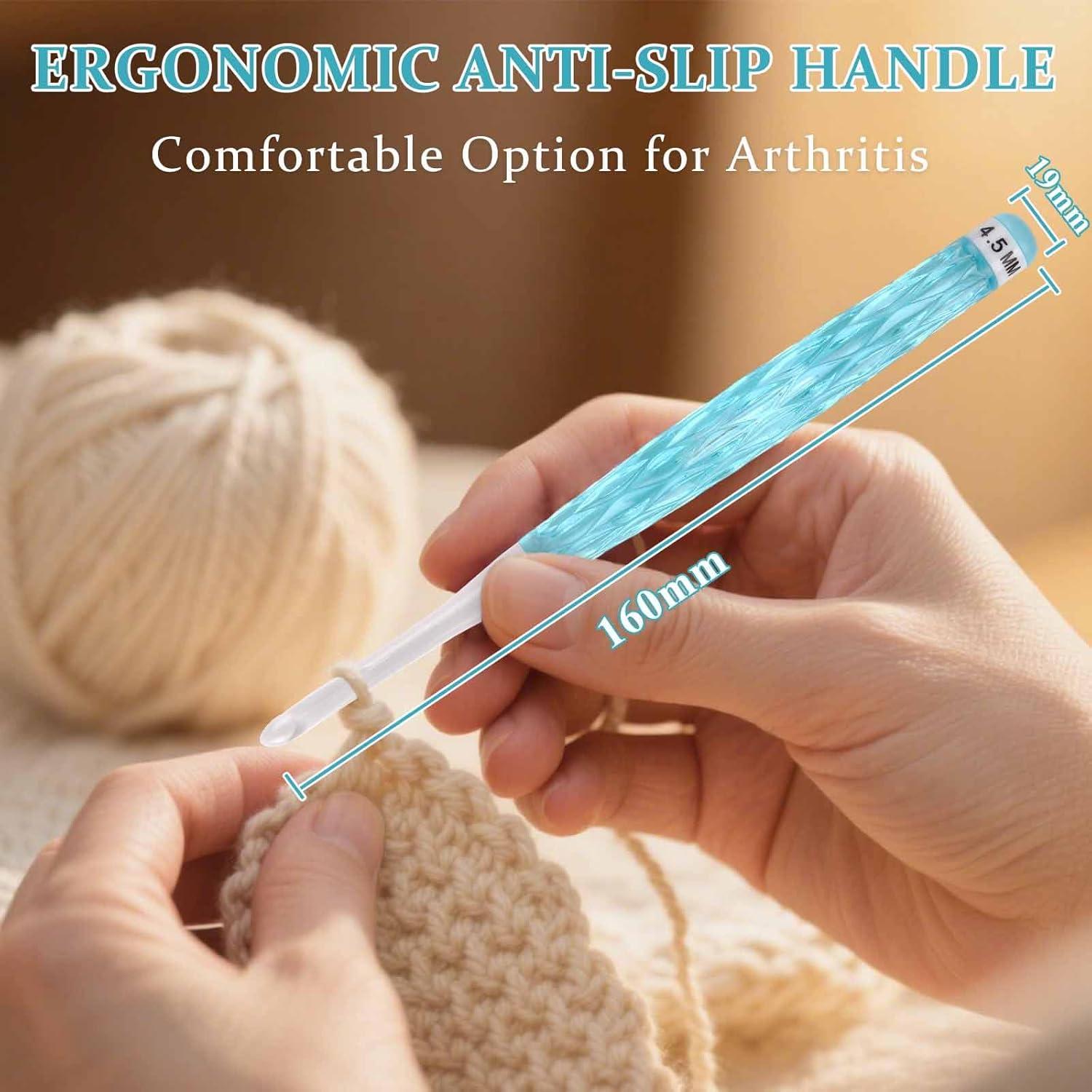 Juego de 8 Ganchos de Crochet Reessy 2.5-6mm Ergonómicos