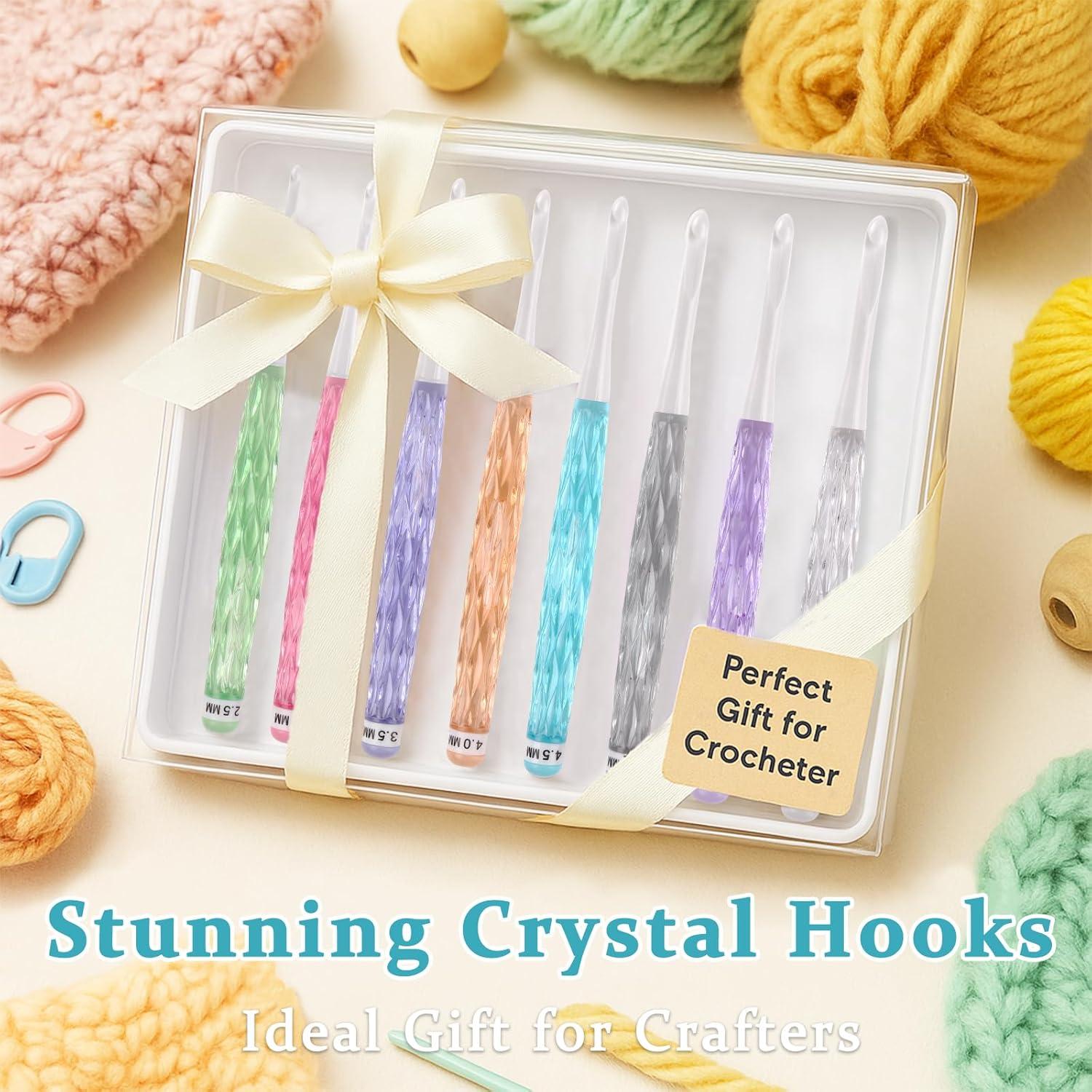 Juego de 8 Ganchos de Crochet Reessy 2.5-6mm Ergonómicos
