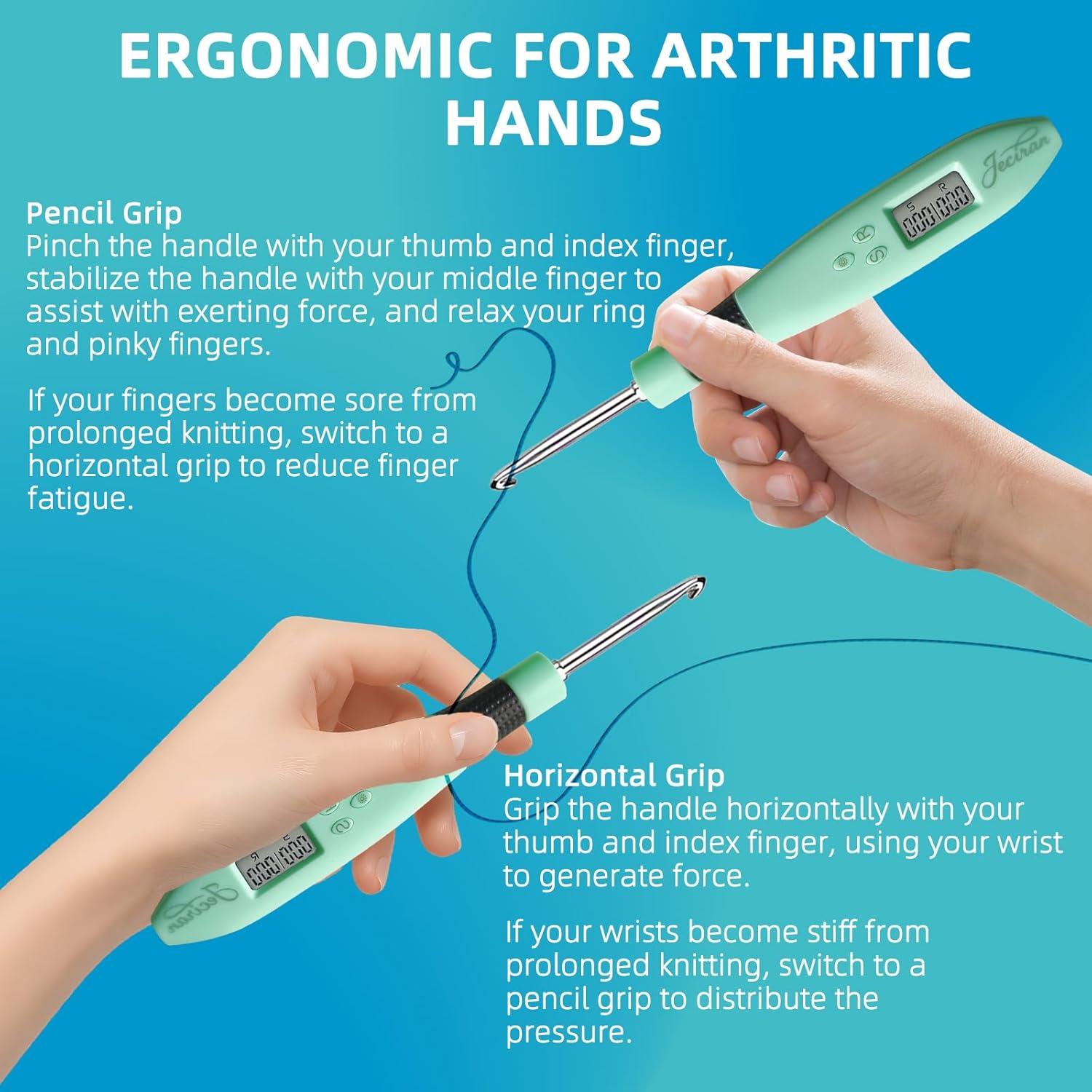 Juego de Ganchillos Iluminados Jeciran 24 en 1 con Contador