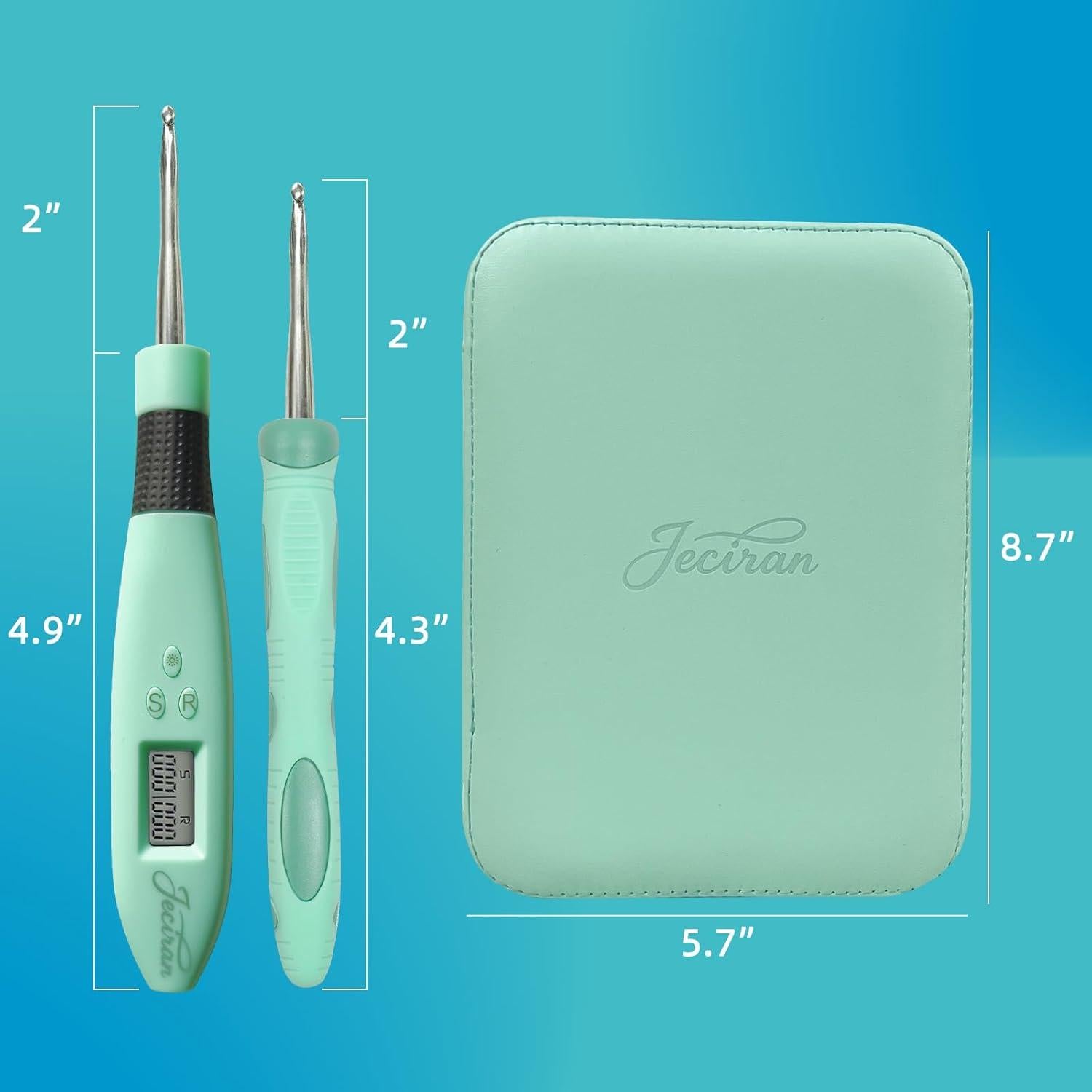 Juego de Ganchillos Iluminados Jeciran 24 en 1 con Contador