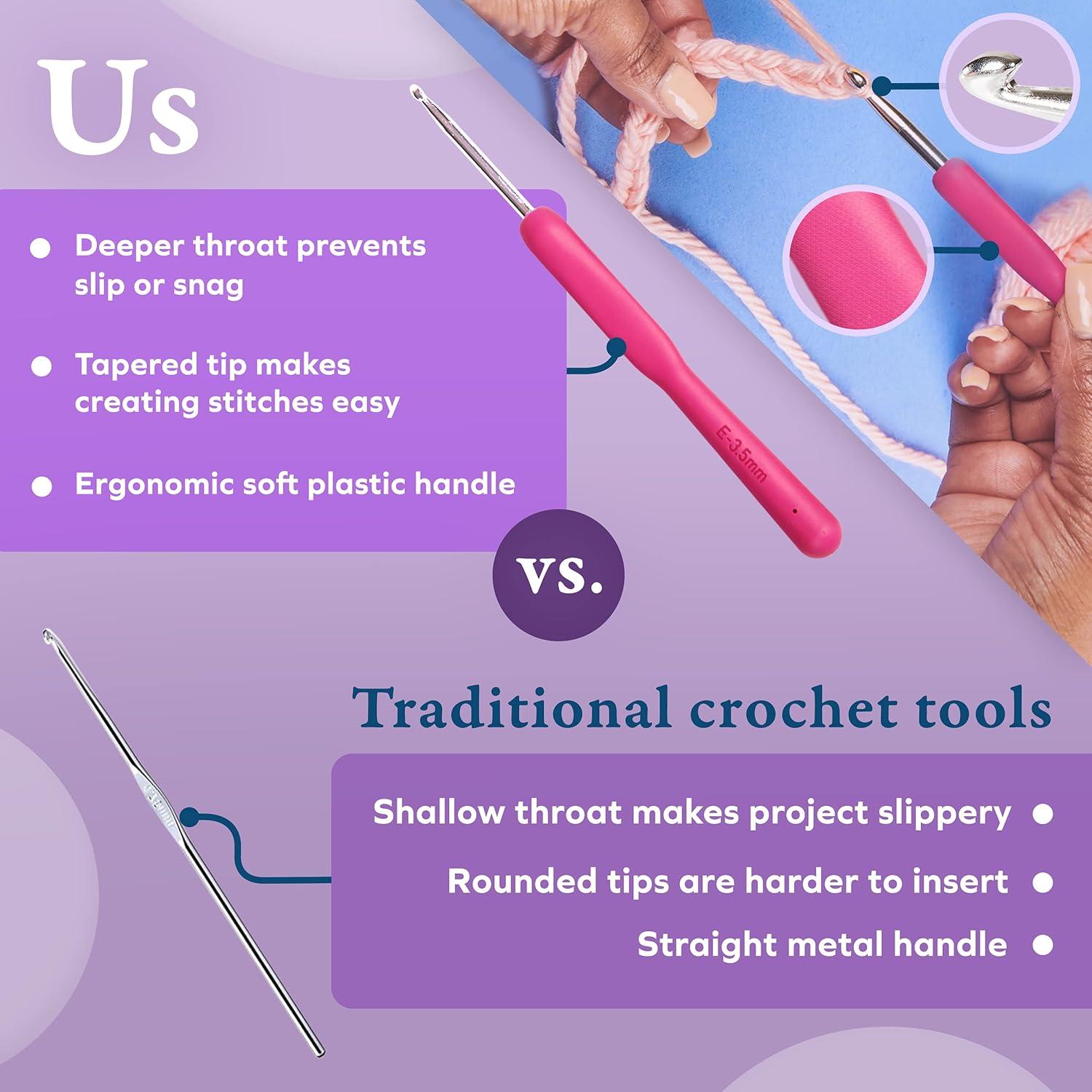 Kit de Ganchillos BeCraftee - 31 Piezas Ergonómicas y Accesorios