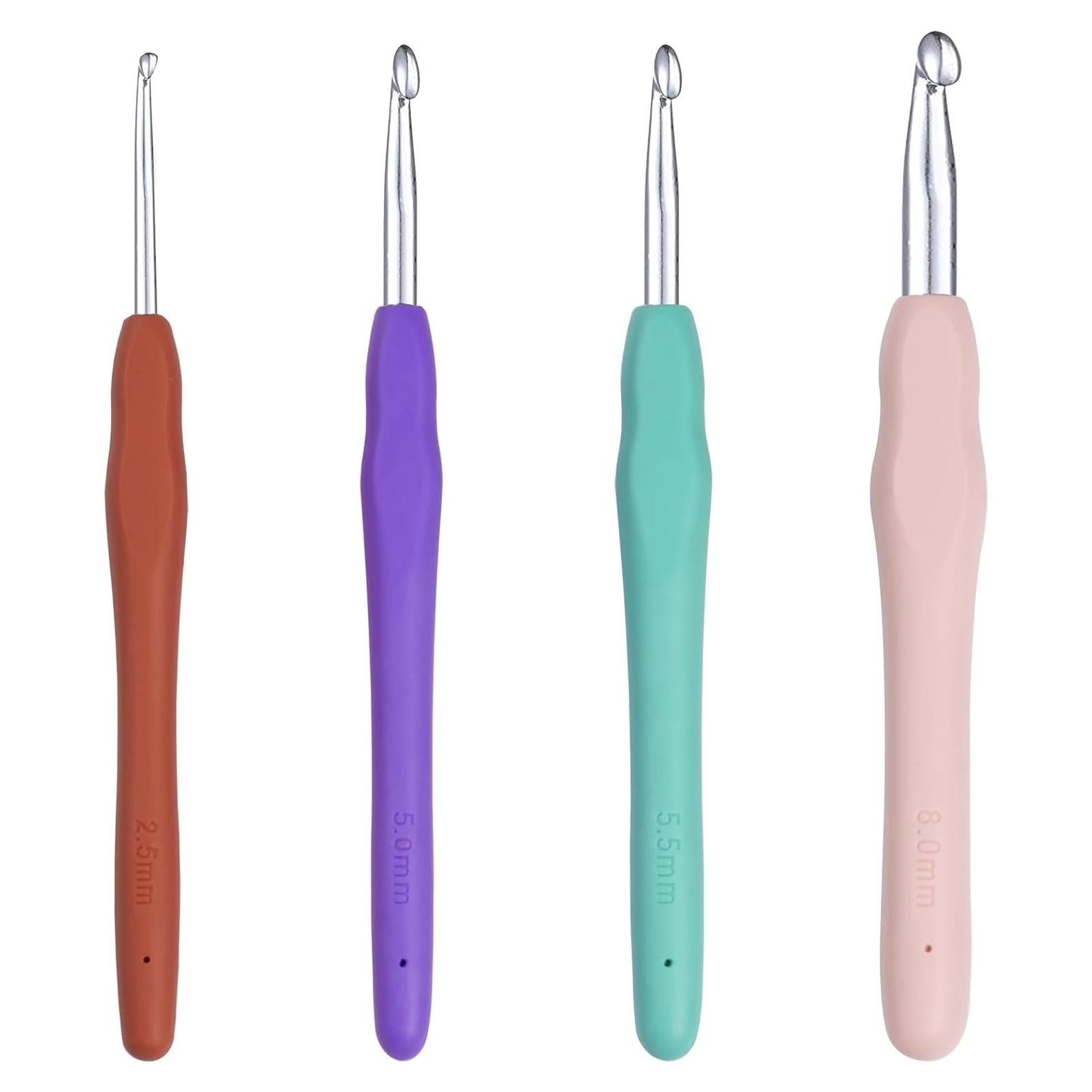 Juego de Ganchillos Ortarco 4 Piezas con Mango Ergonómico 2.5-8mm