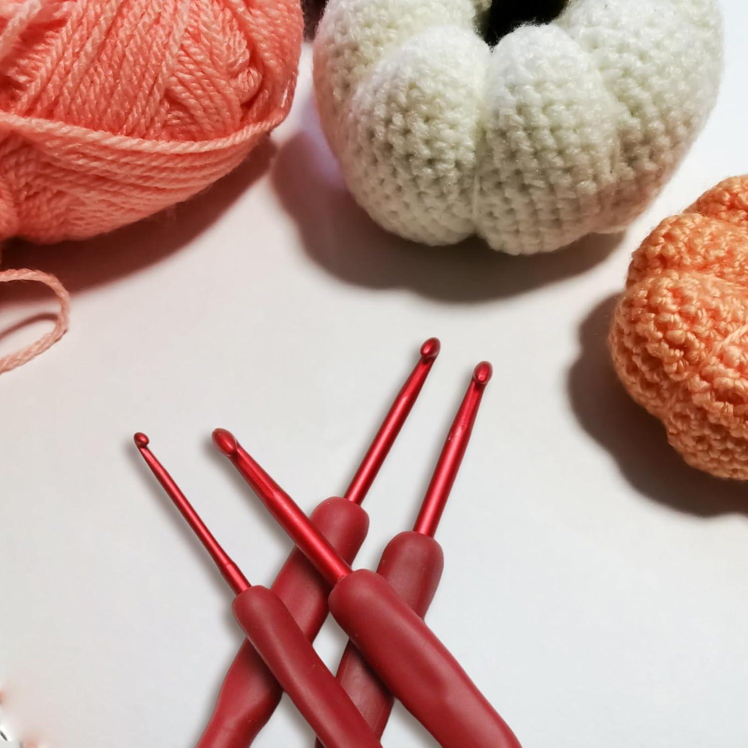 Juego de Ganchillos de Crochet Ergonomicos WINDAWNKE 9 Pcs