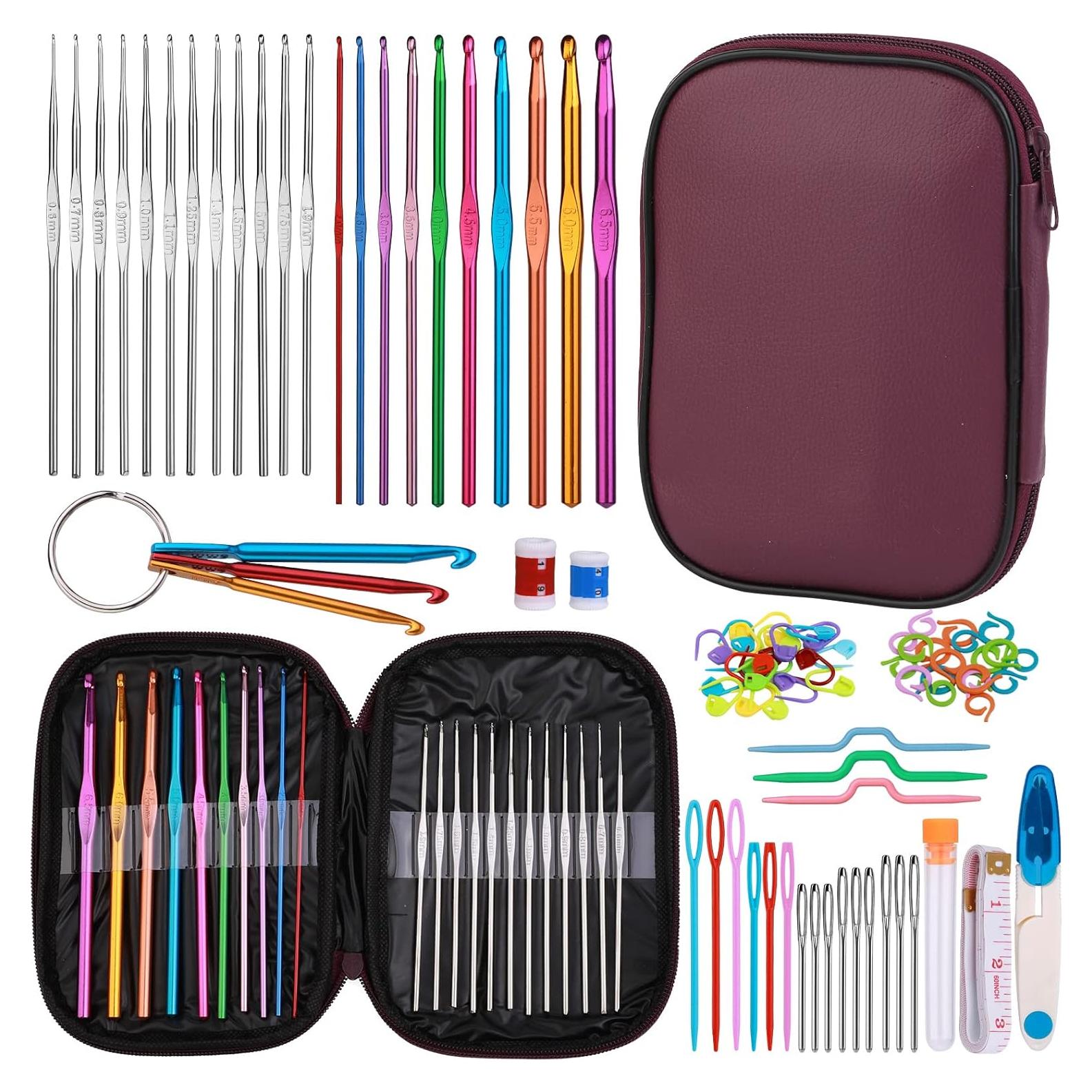 Kit de Ganchillos Ergonómico Zlulary 86 Piezas con Accesorios