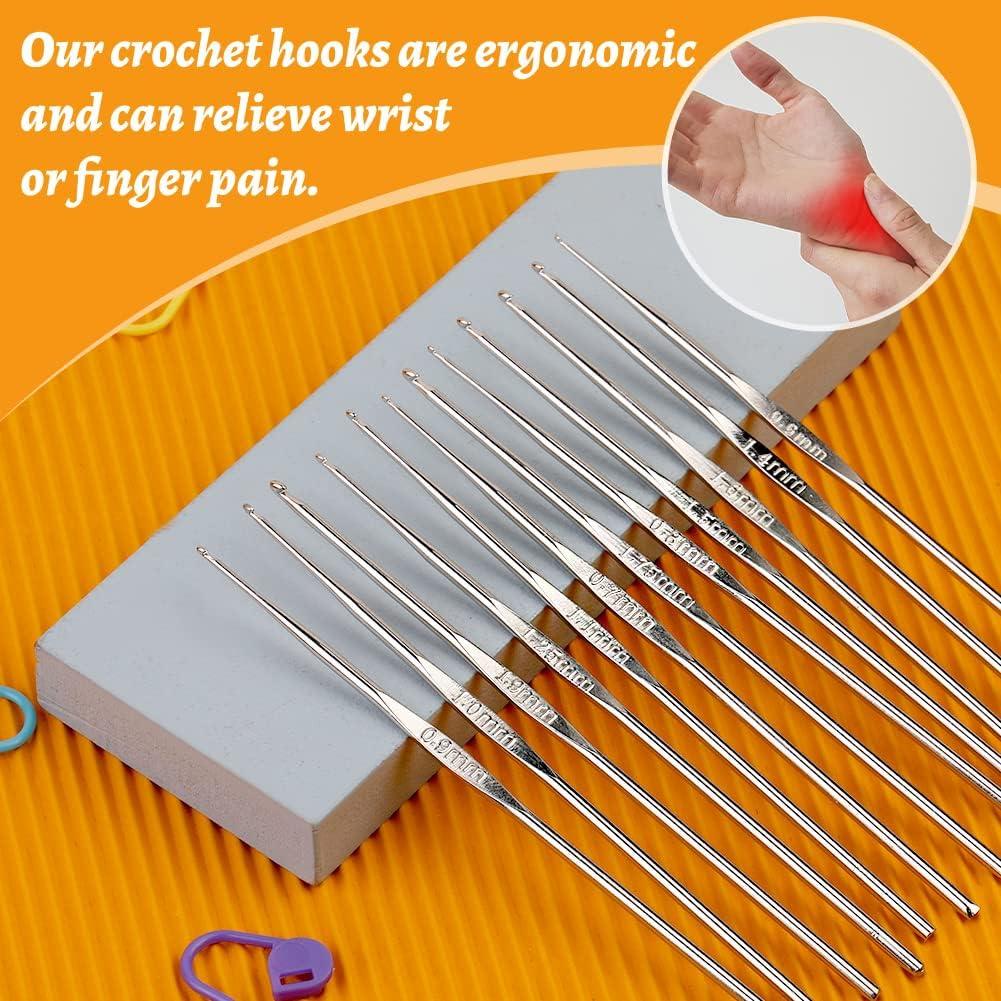 Kit de Ganchillos Ergonómico Zlulary 86 Piezas con Accesorios