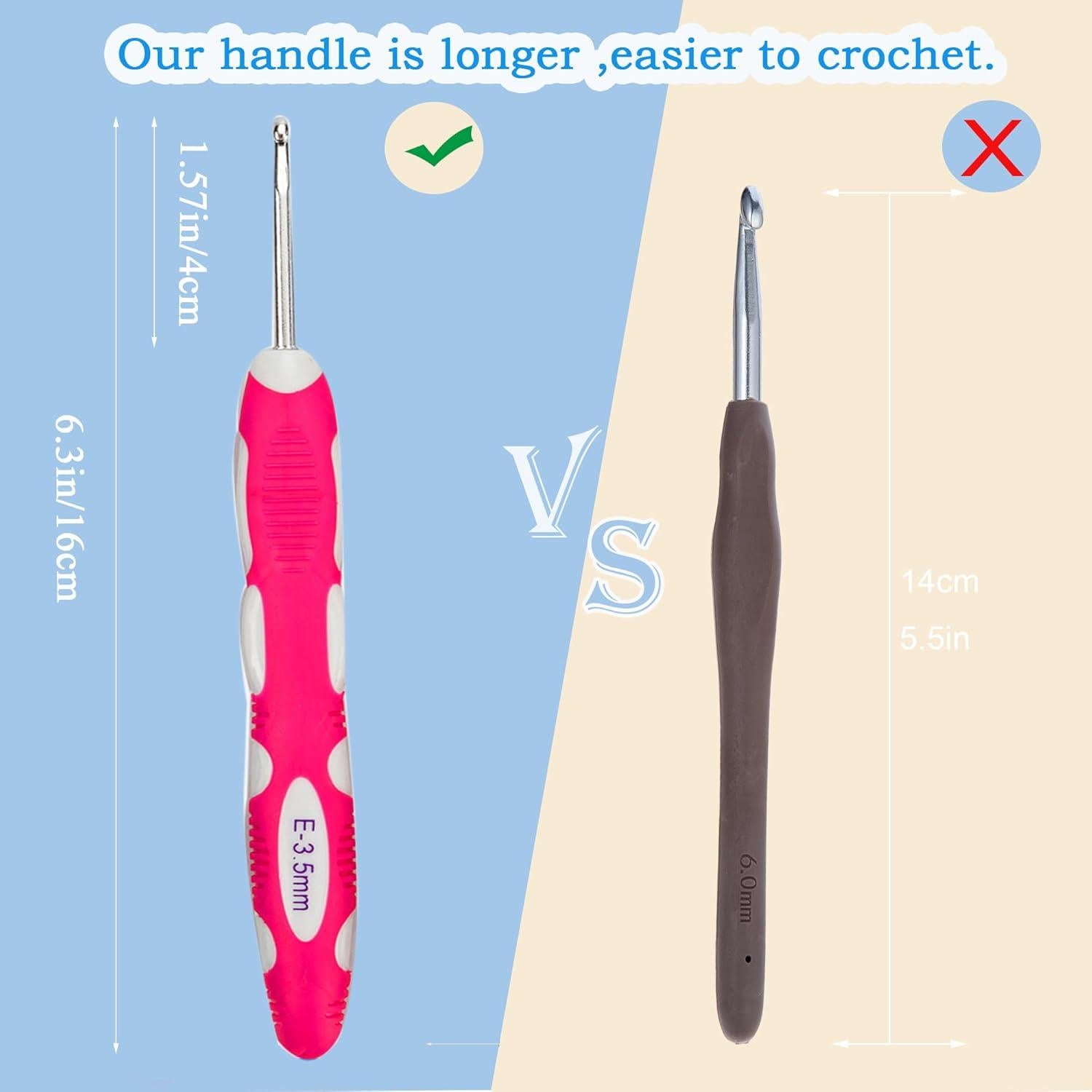 Juego de Ganchillos Ergonómicos Ryhiac 9 Piezas 2.0mm-6.0mm