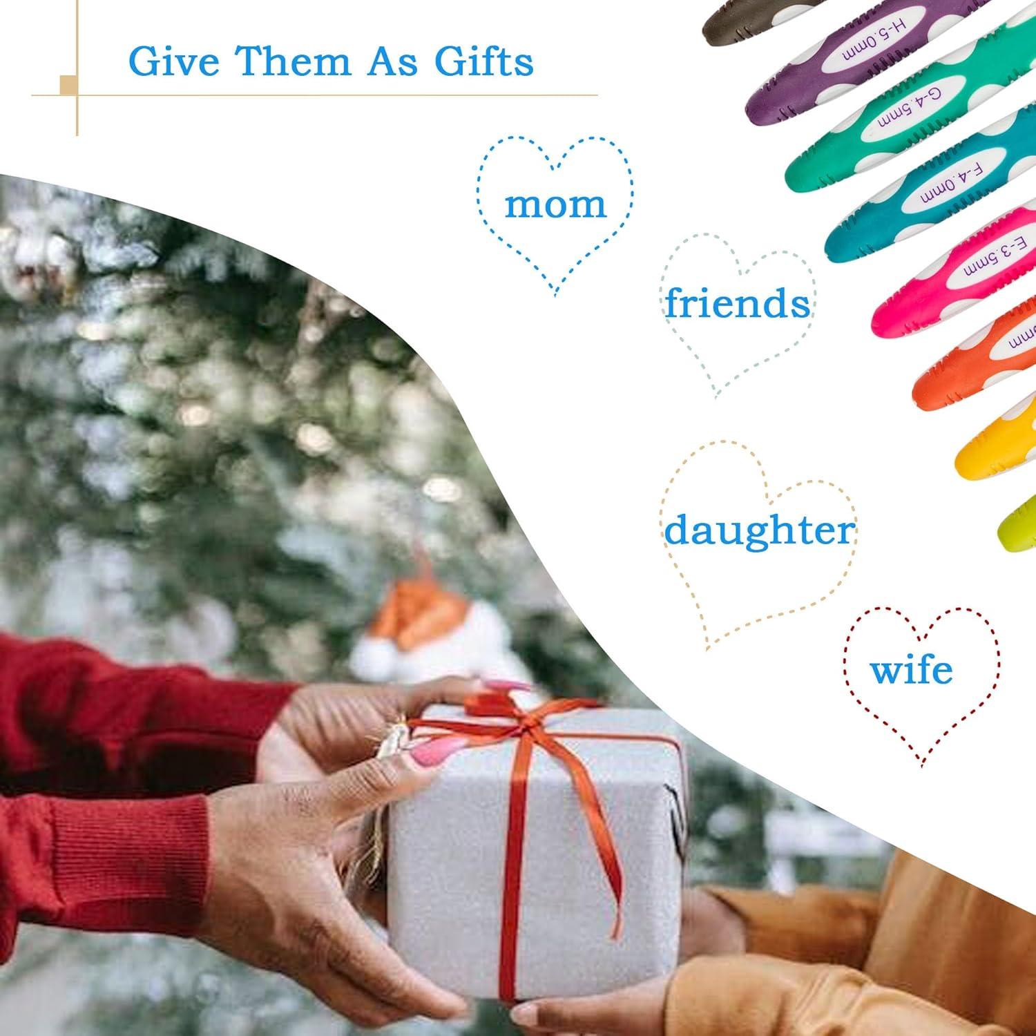 Juego de Ganchillos Ergonómicos Ryhiac 9 Piezas 2.0mm-6.0mm