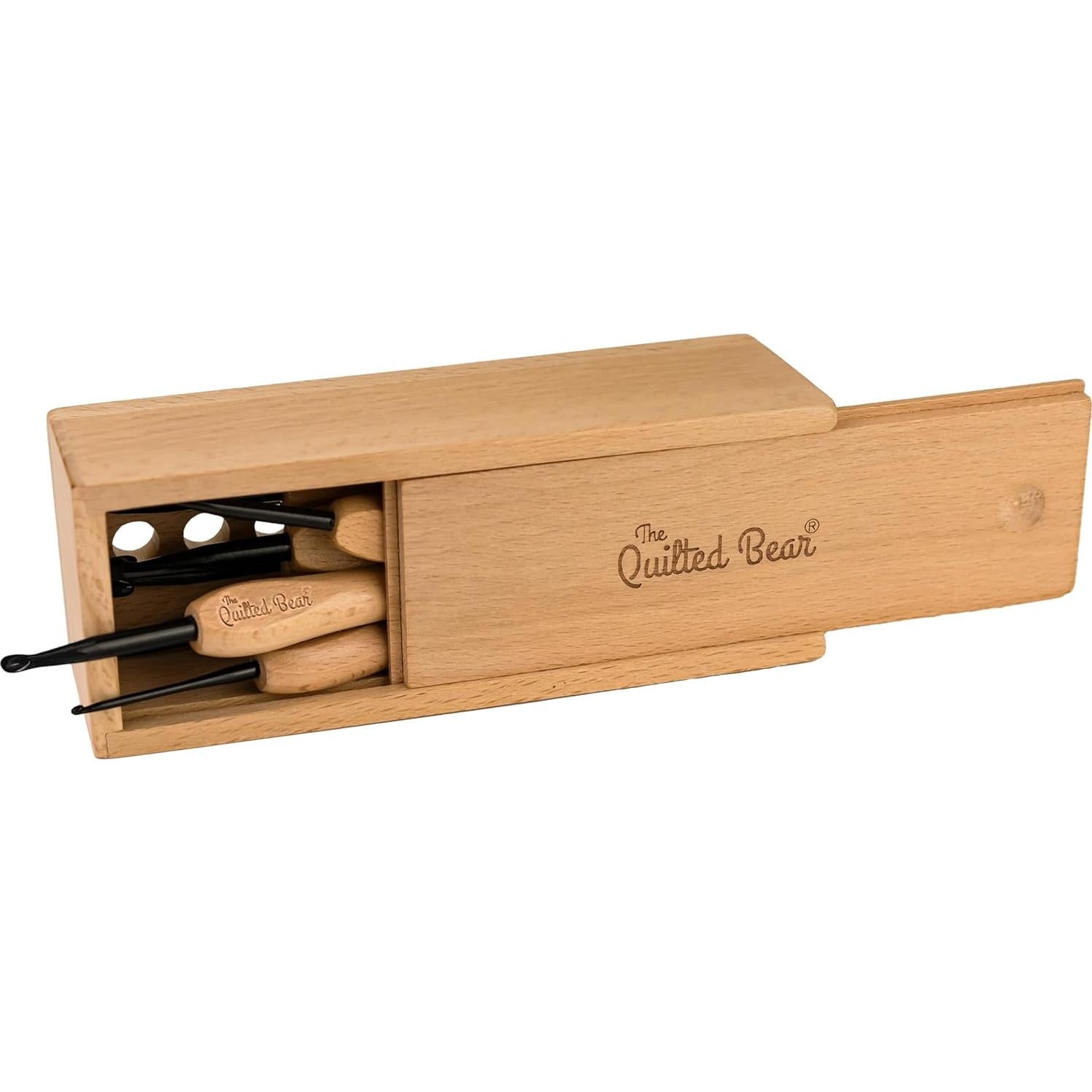 Juego de Ganchillos de Madera The Quilted Bear - Set de 9