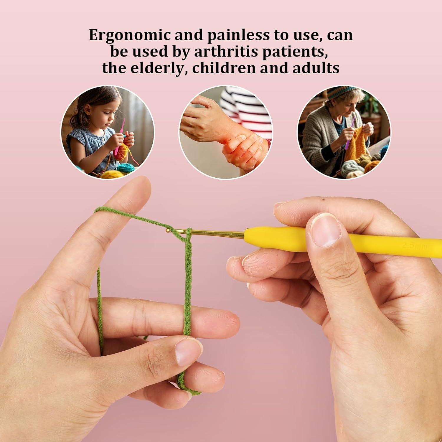 Juego de Ganchillos LOOEN 9 Piezas con Mango Ergonómico