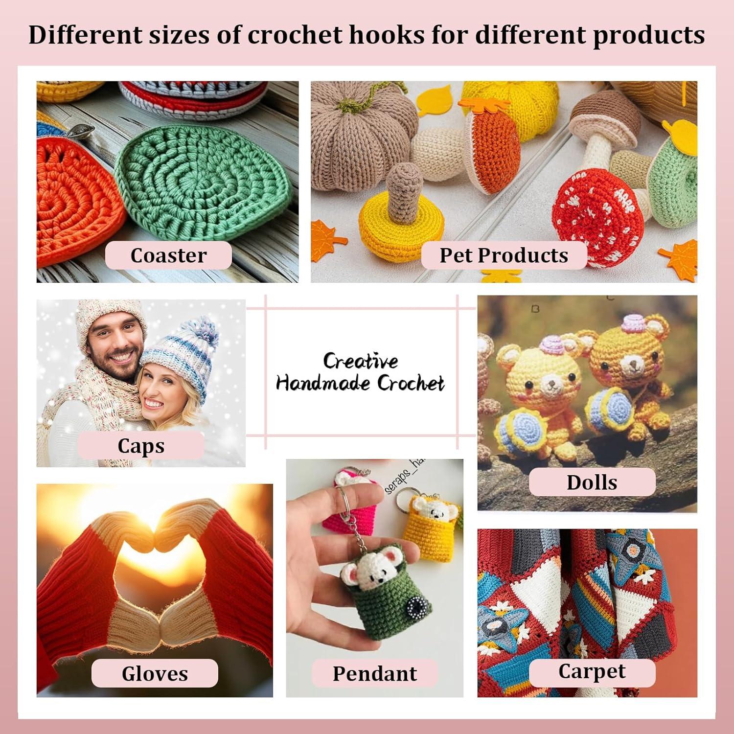 Juego de Ganchillos LOOEN 9 Piezas con Mango Ergonómico