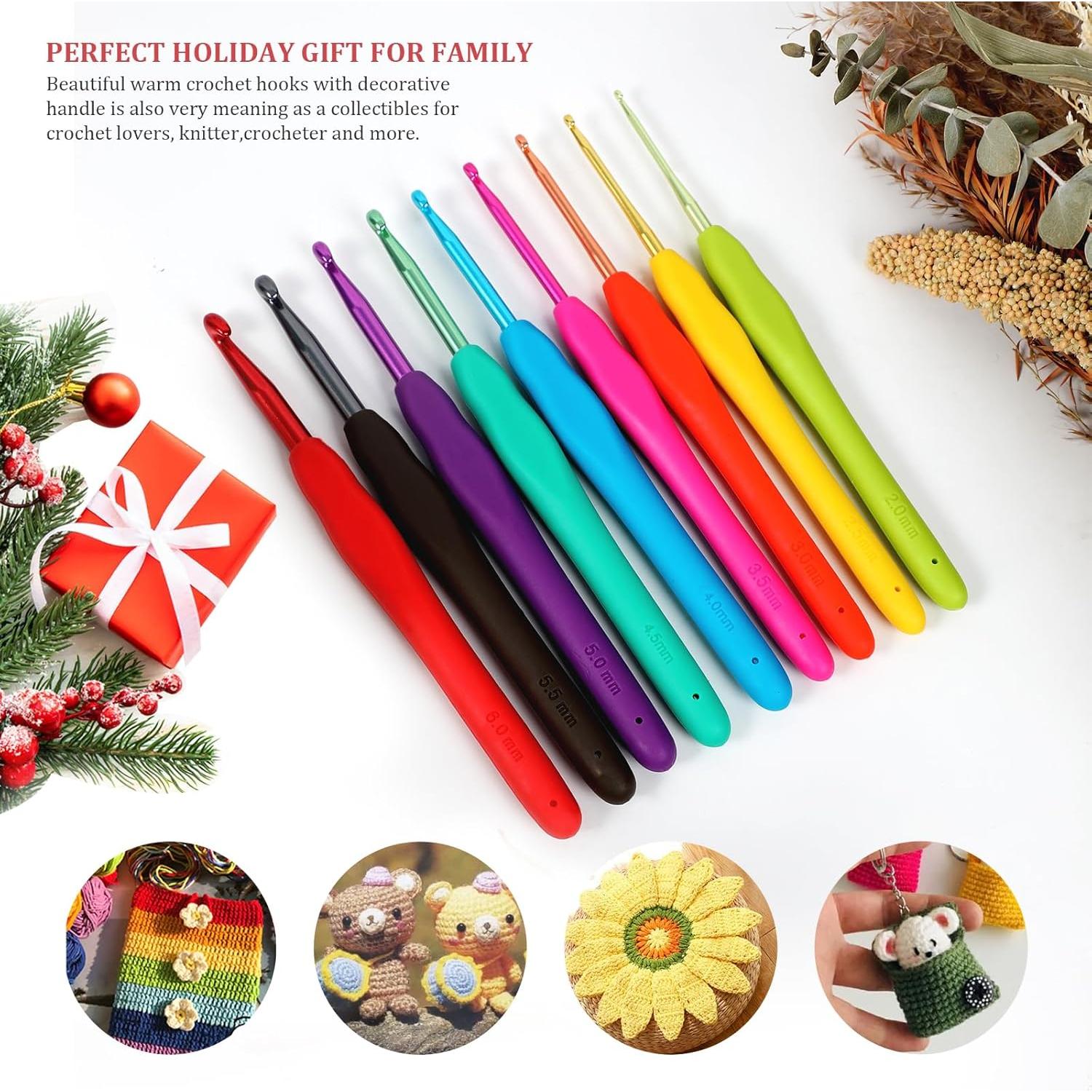 Juego de Ganchillos LOOEN 9 Piezas con Mango Ergonómico