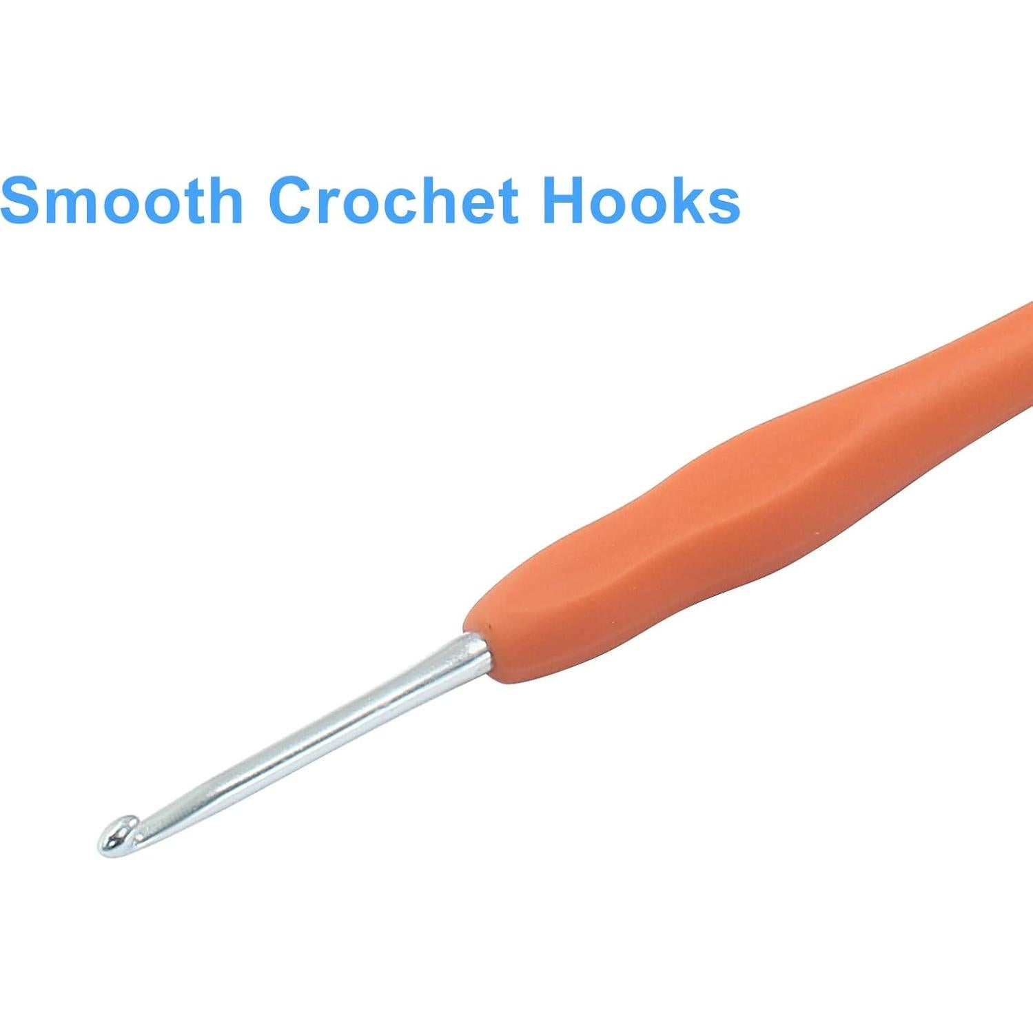 Juego de 6 Ganchos de Crochet 2.5mm Suiwotin Ergonómicos