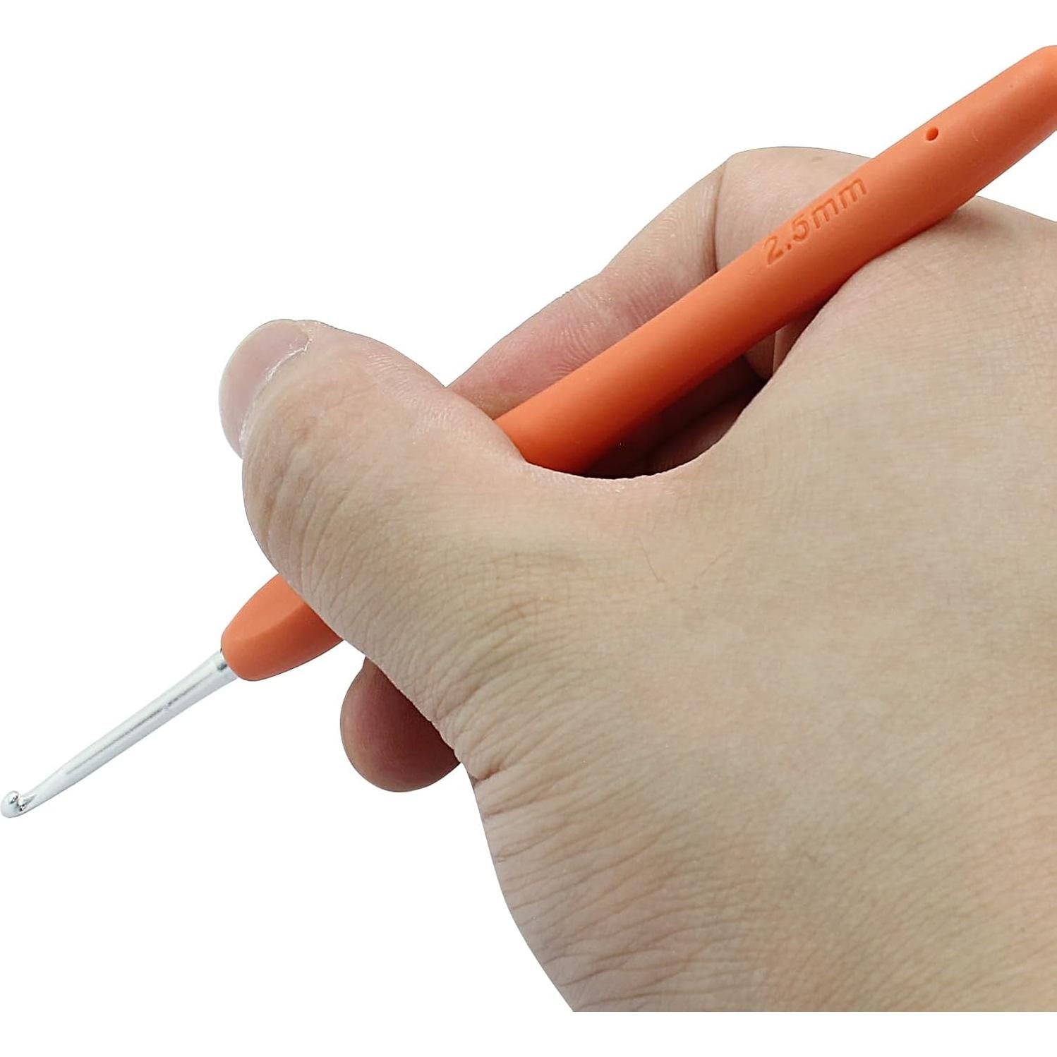 Juego de 6 Ganchos de Crochet 2.5mm Suiwotin Ergonómicos