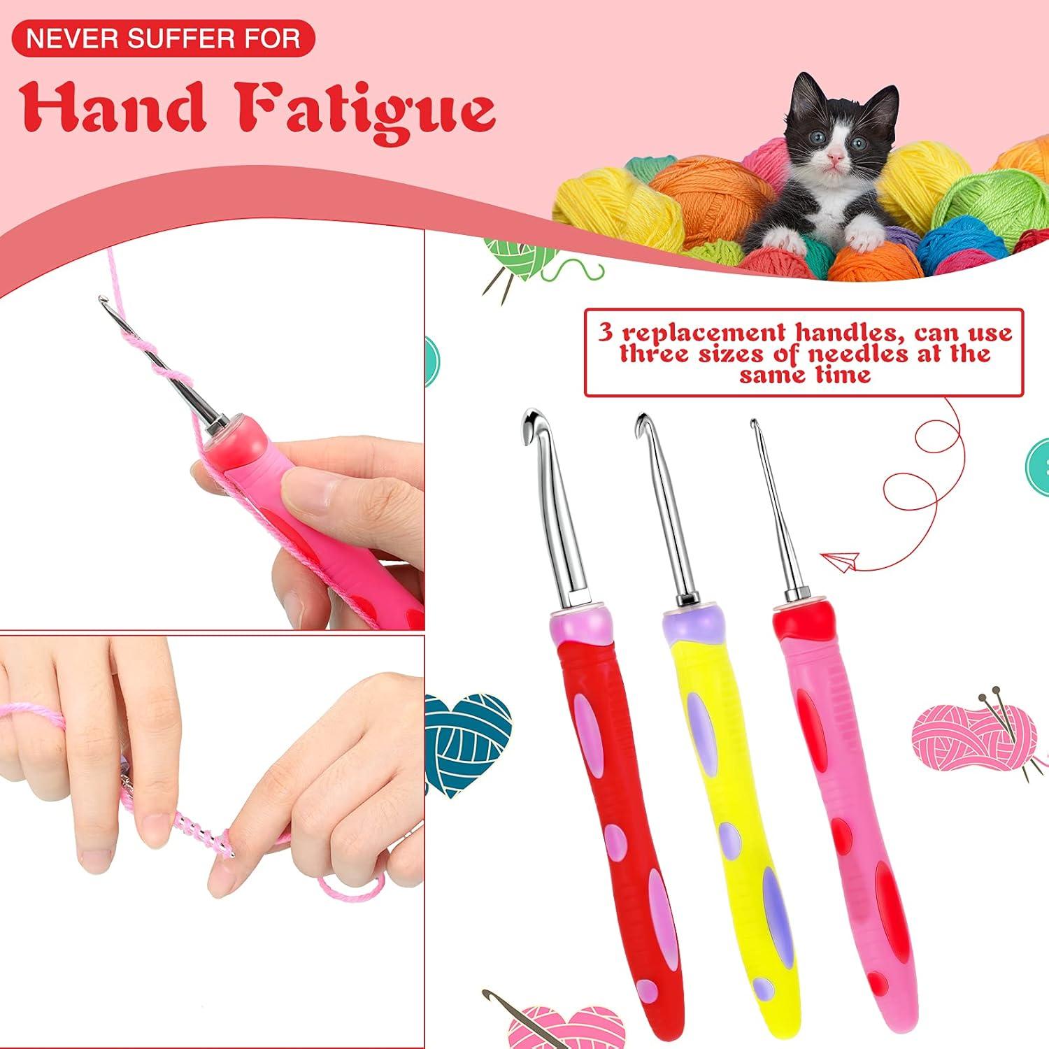 Juego de Ganchillos Intercambiables WILLBOND 12 Tamaños 2-8 mm