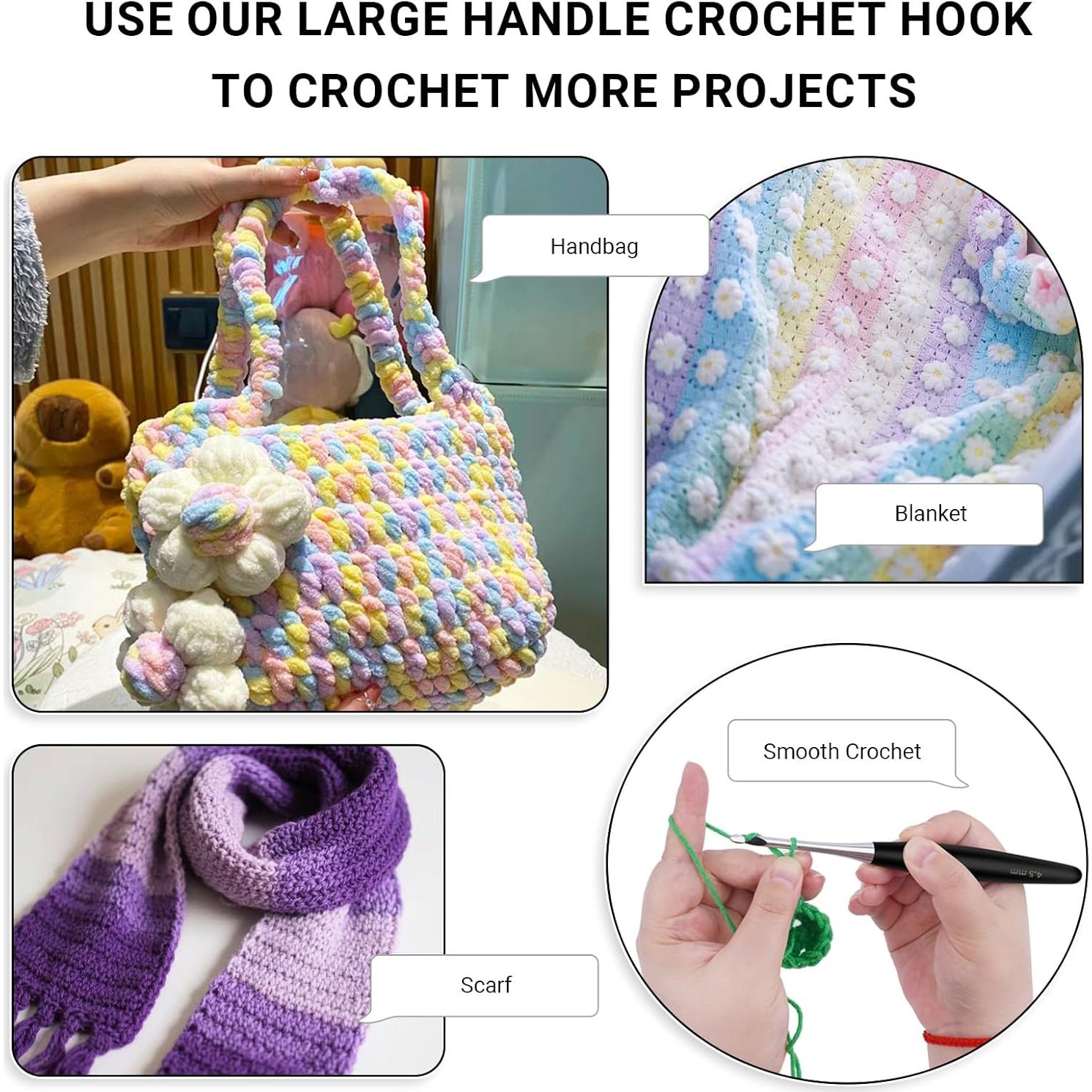 Juego de Ganchos de Crochet Hobekoee 9 Piezas 3.5mm a 8mm