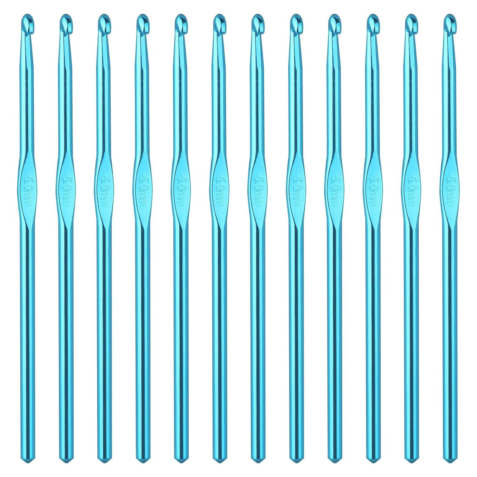 Juego de Ganchos de Crochet Abeillo 12PCS 5mm Aluminio