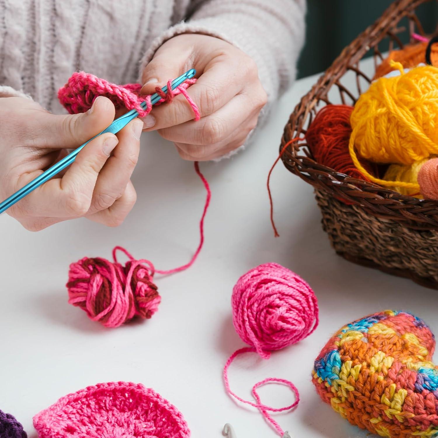 Juego de Ganchos de Crochet Abeillo 12PCS 5mm Aluminio