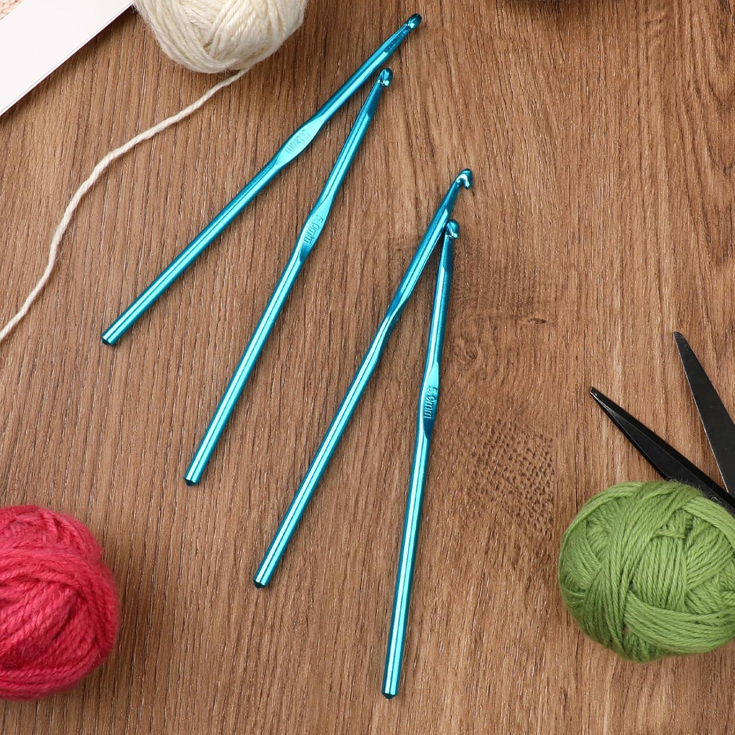 Juego de Ganchos de Crochet Abeillo 12PCS 5mm Aluminio