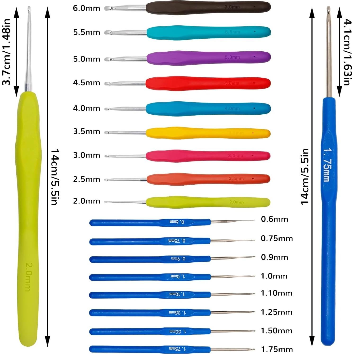 Kit de Ganchillos Ergonómicos 58 Piezas GANBDONGH