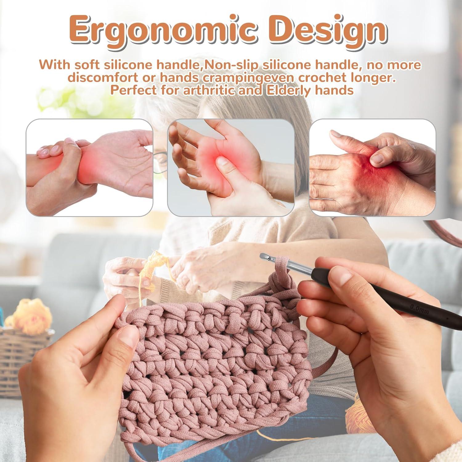 Kit de Ganchillos Ergonómicos 58 Piezas GANBDONGH