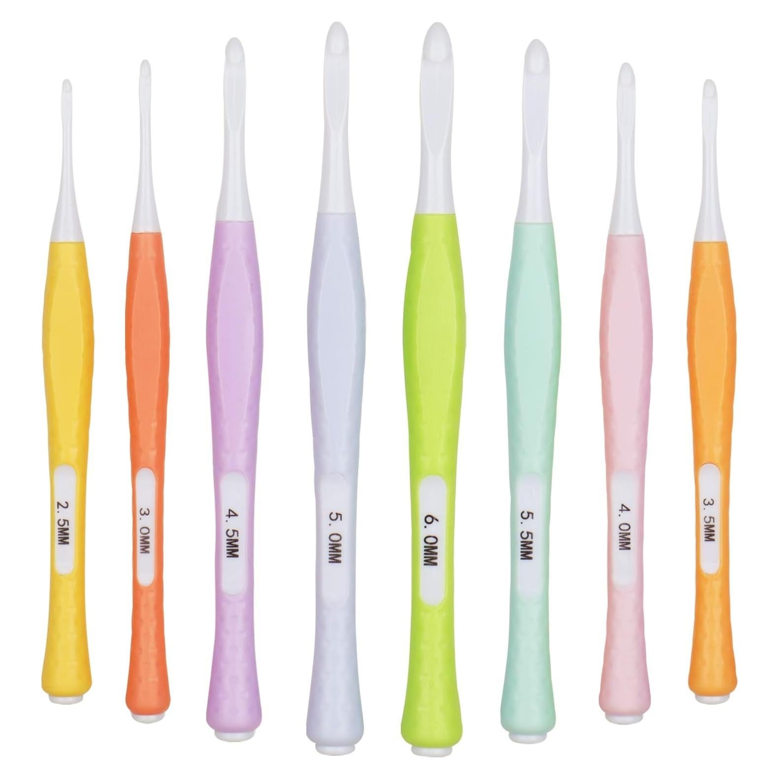 Juego de Ganchillos Ergonomicos Katech 8 Pcs 2.5mm-6mm