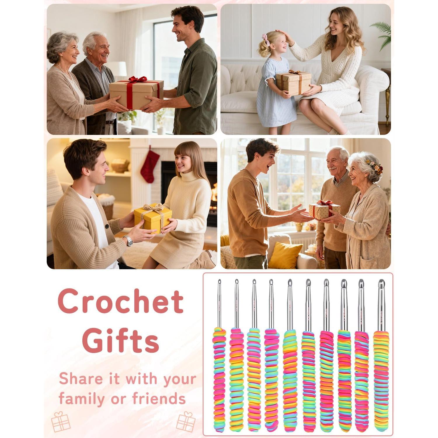 Juego de Ganchillos Grandes Coopay 6.5-10mm Antideslizante