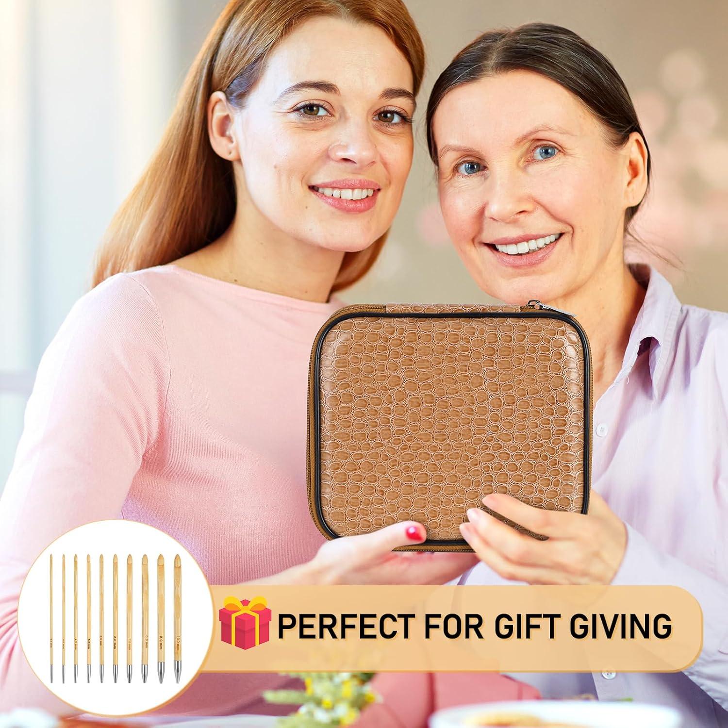 Juego de Ganchillos Tunecinos Jurtmy 10 Piezas Bambú 3mm-10mm