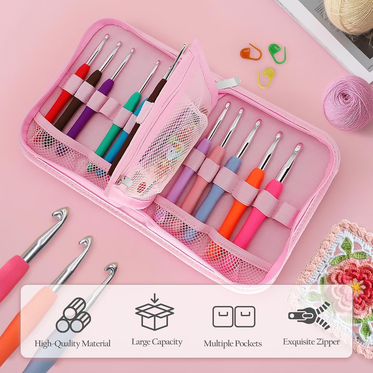 Juego de Ganchillos Ergonómicos Blingcute 50 Piezas 0.6-8mm