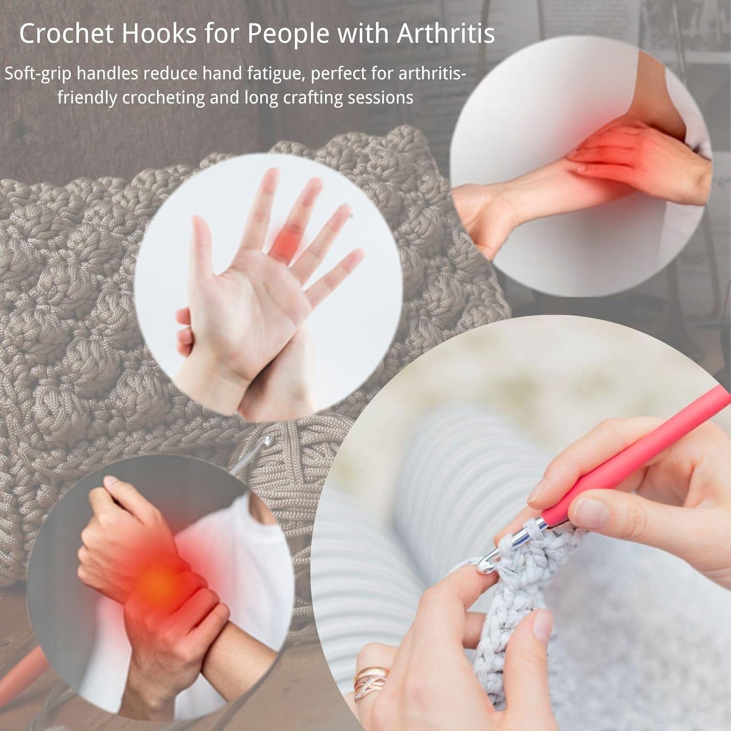 Juego de Ganchillos Ergonómicos Blingcute 50 Piezas 0.6-8mm