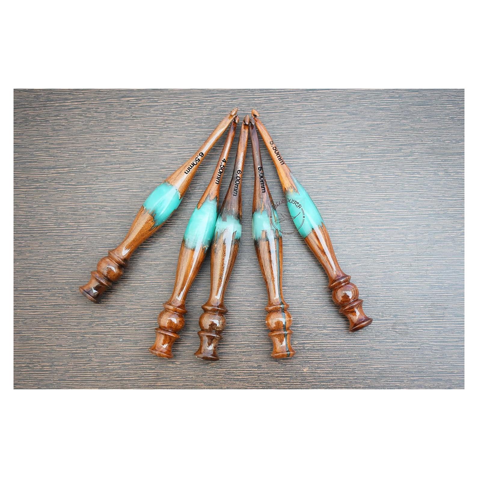 Juego de Ganchos de Crochet Azul Holandesa 5 Piezas 4.5-6.5mm