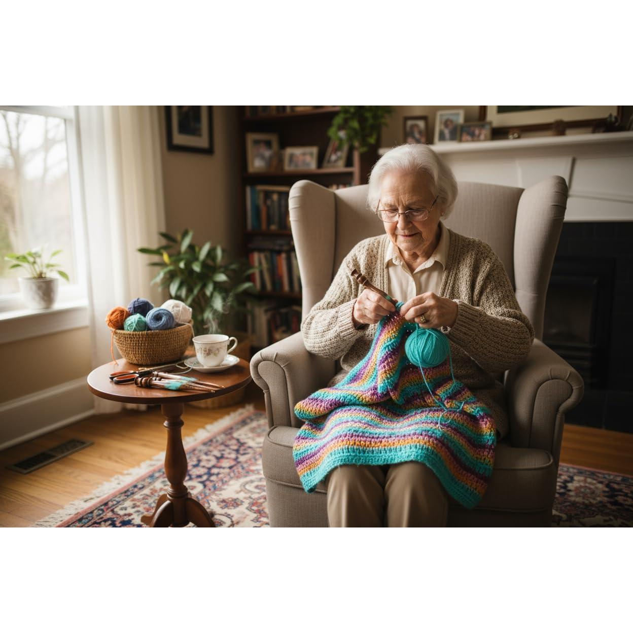 Juego de Ganchos de Crochet Azul Holandesa 5 Piezas 4.5-6.5mm